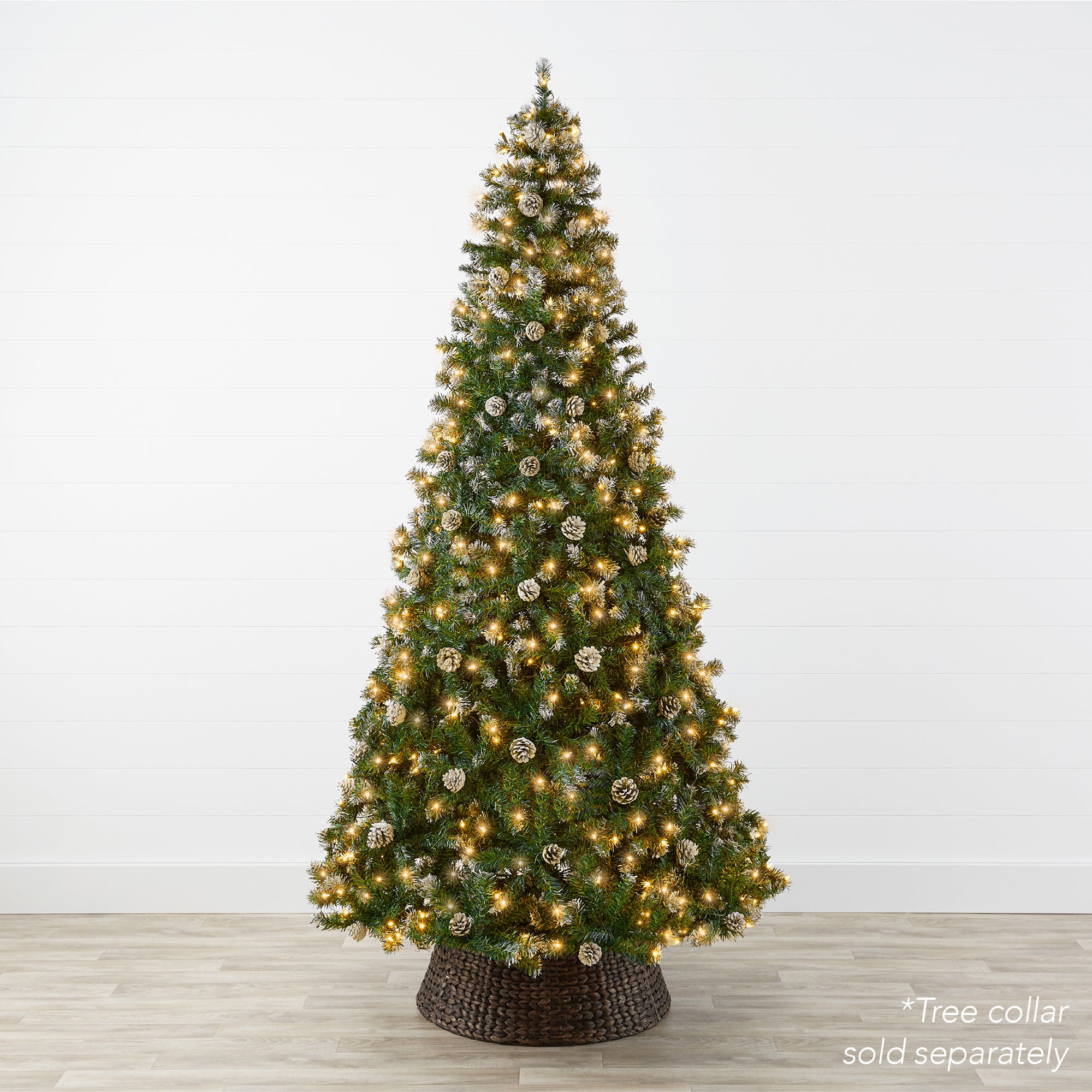 Artificial Christmas Tree with Viral Twinkling Lights, PreLit Frosted Pine