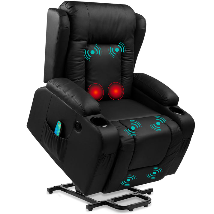 Power Lift Recliner Chair Elderly Electric Vibration Massage Heat