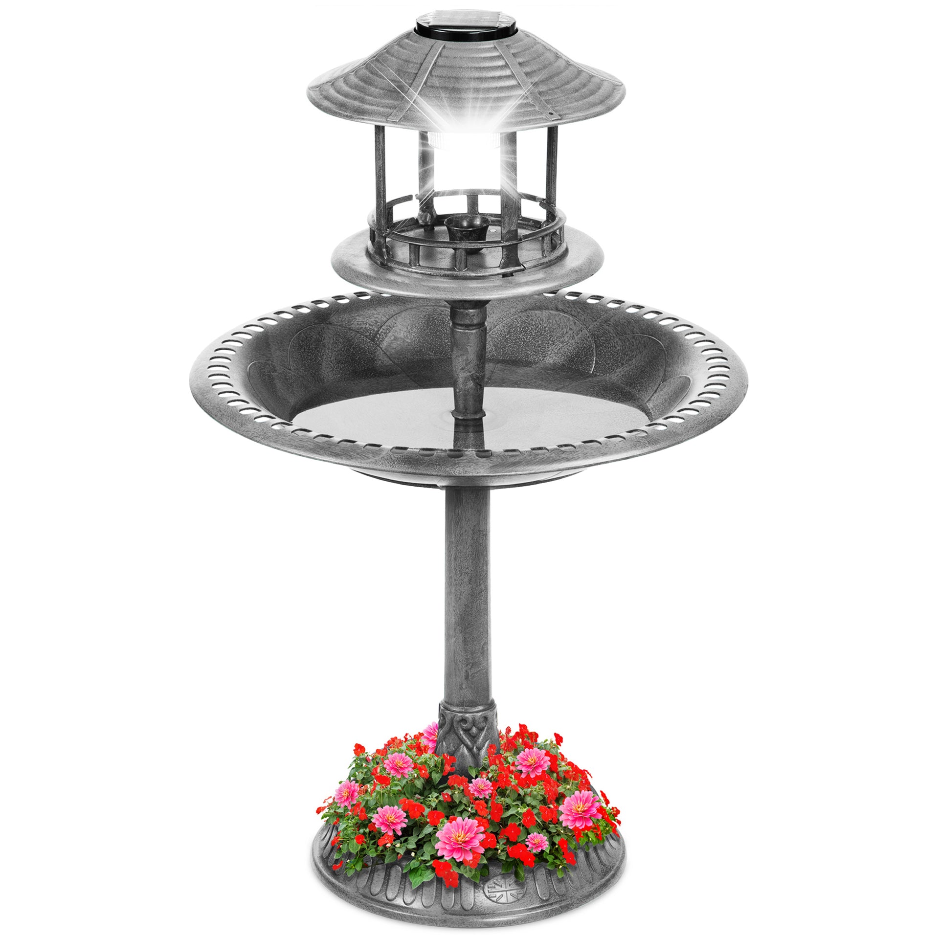 plastic parrot planter Solar Lighted Outdoor Pedestal Bird Bath w/ Planter, Decorative Bird C –  Best Choice Products
