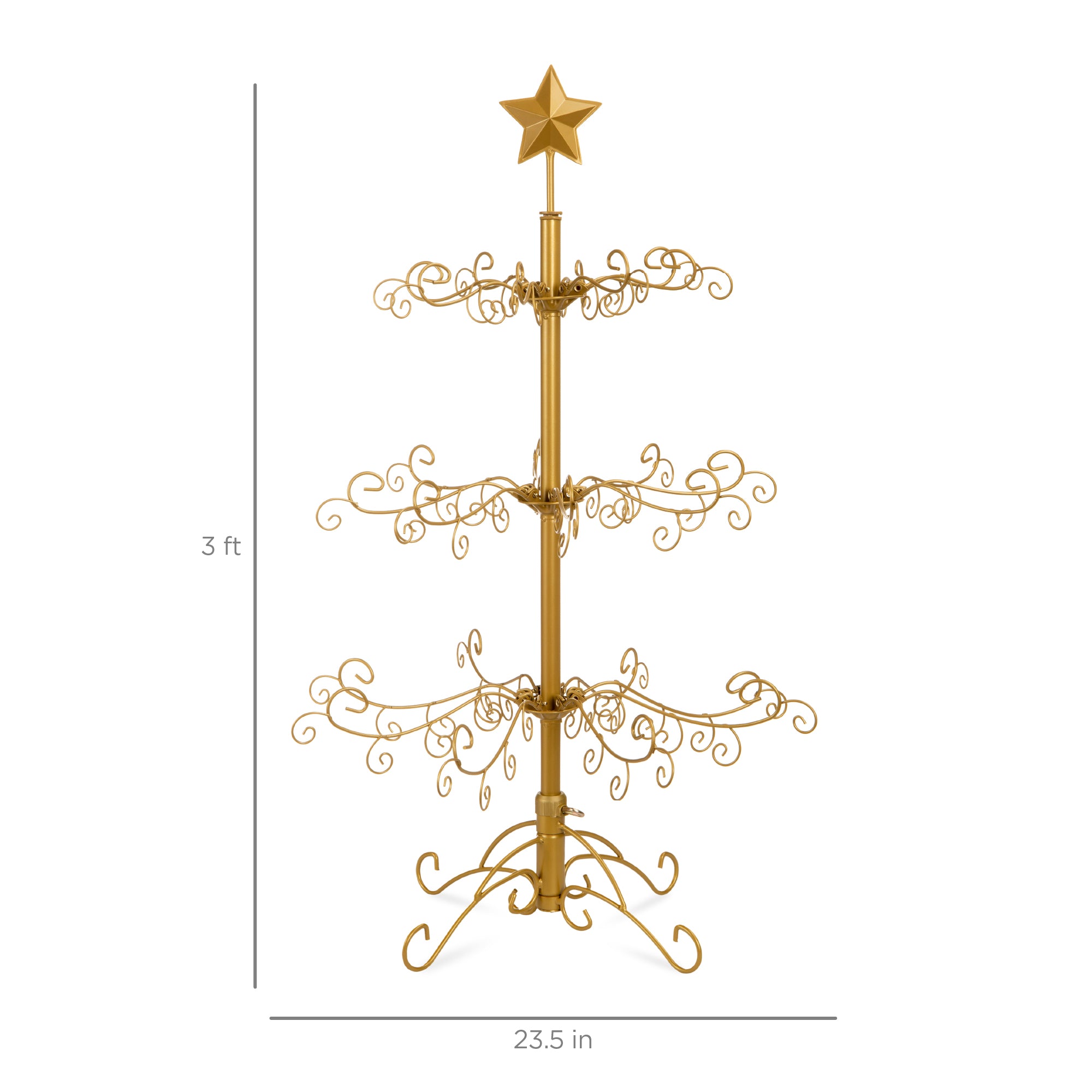  Ornament 5個セット Wrought Iron Christmas Tree Ornament Display w/ Easy
