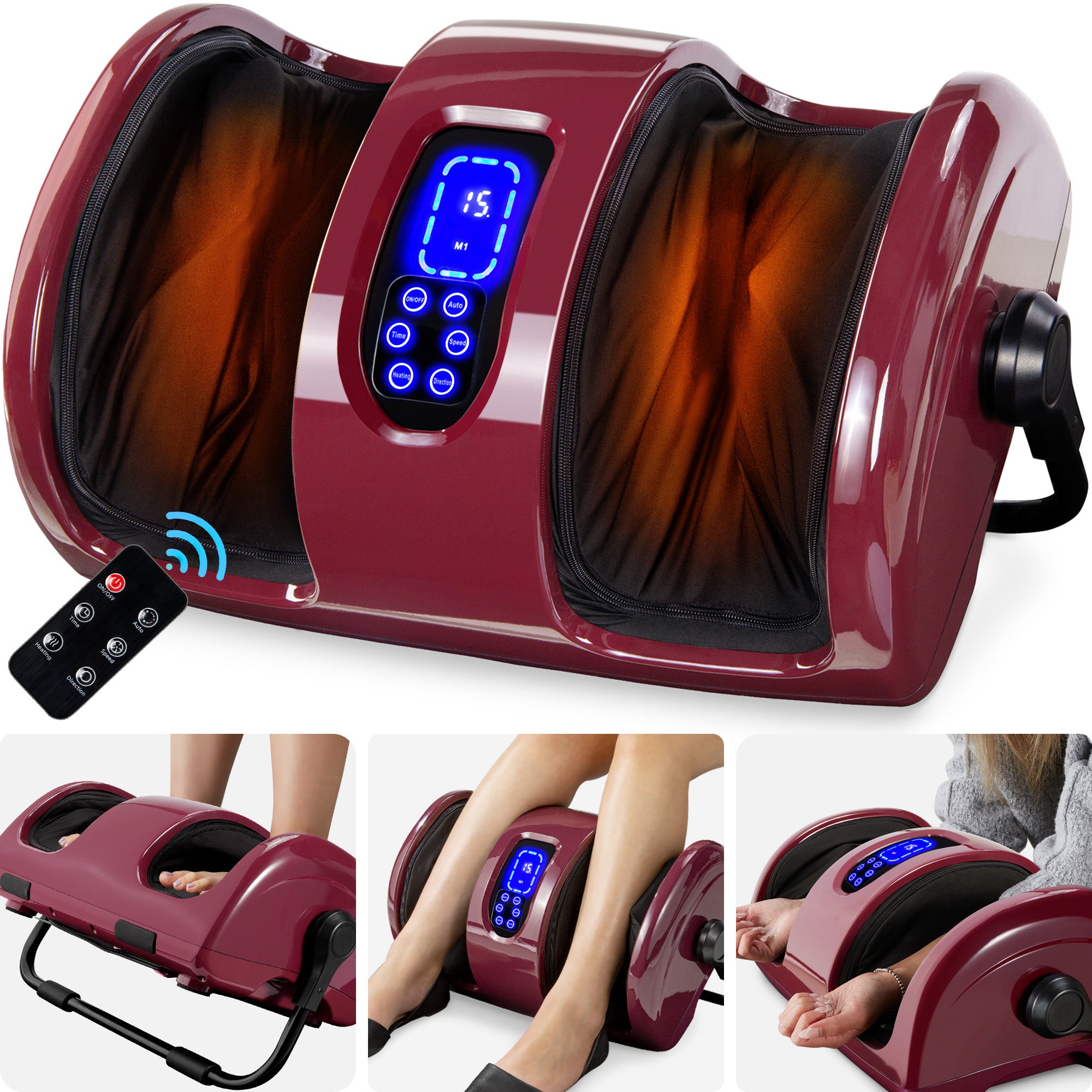 Reflexology Shiatsu Foot Massager w/ High-Intensity Rollers 