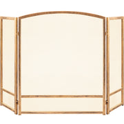 3-Panel Simple Steel Mesh Fireplace Screen w/ Worn Finish - 47.5x27.25in