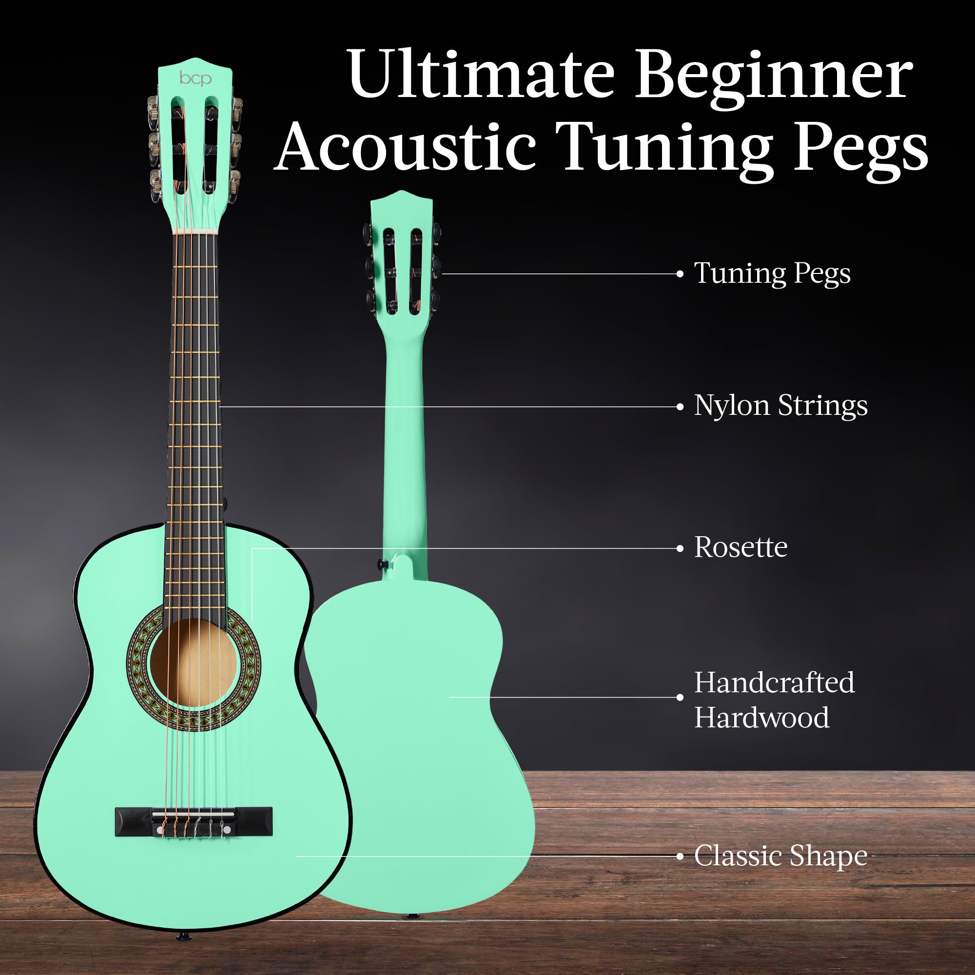 Kids Acoustic Guitar Beginner Starter Kit w/ Carrying Case - 30in