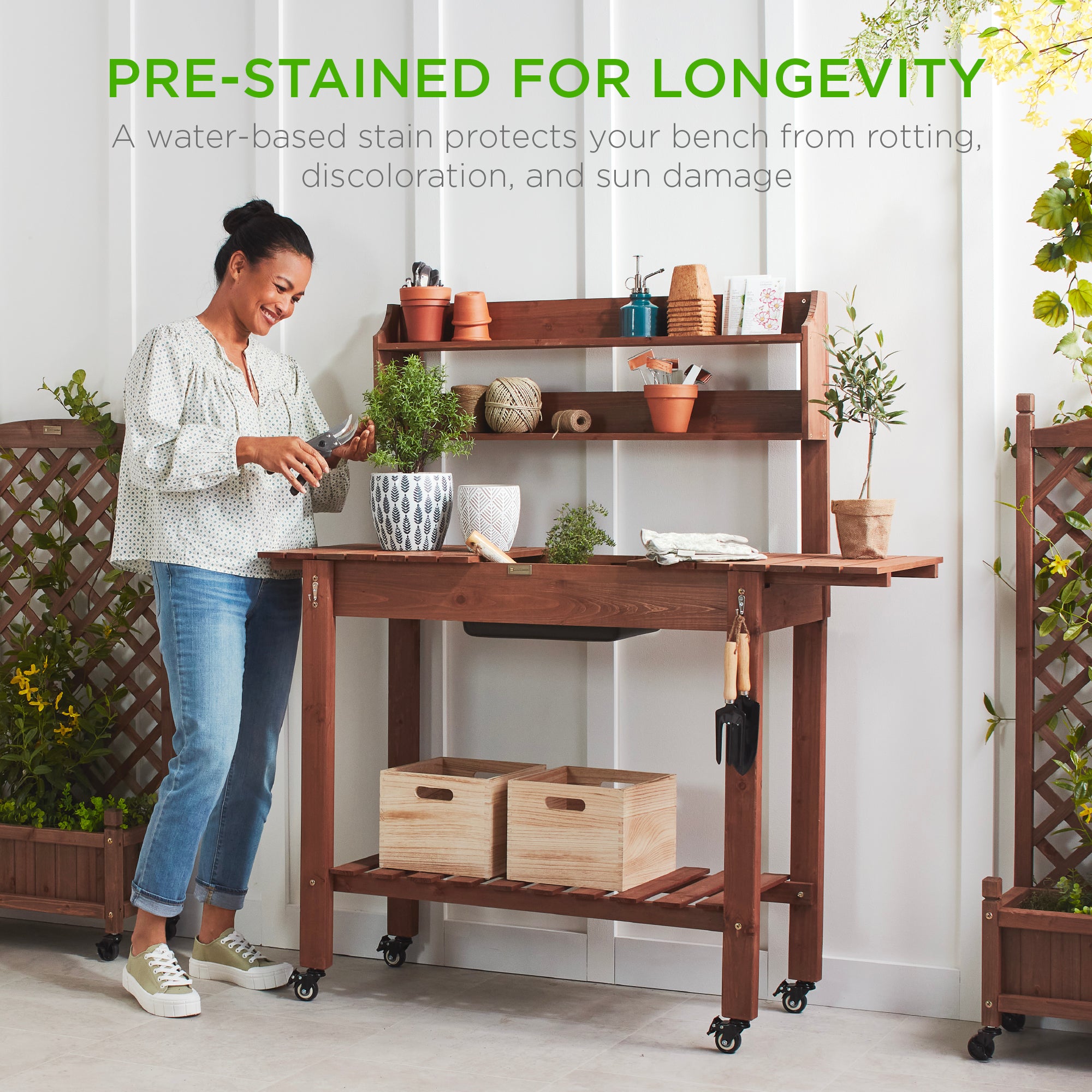 Best Choice Products Potting Bench - Thumbnail 4