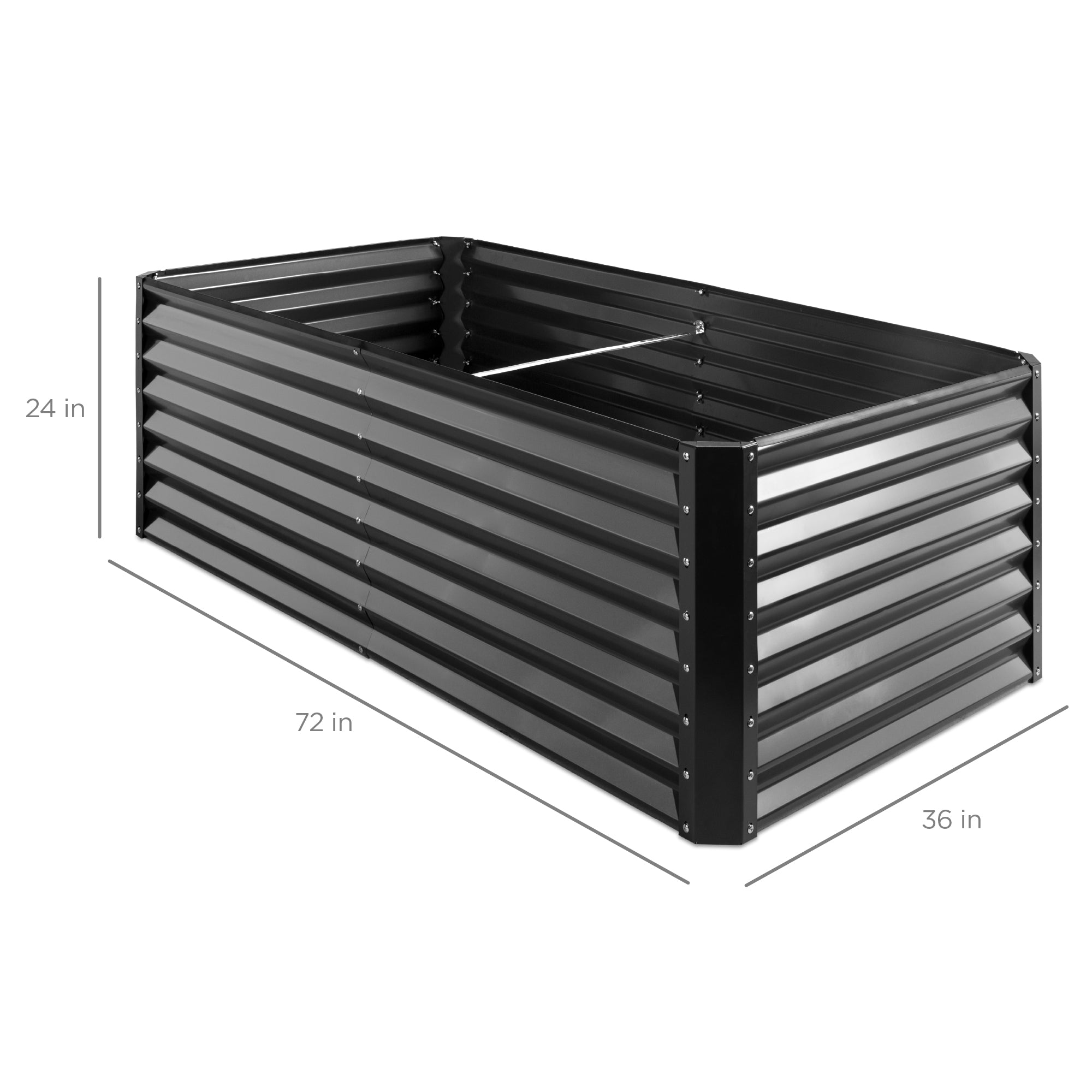 Outdoor Metal Raised Garden Bed for Vegetables, Flowers, Herbs