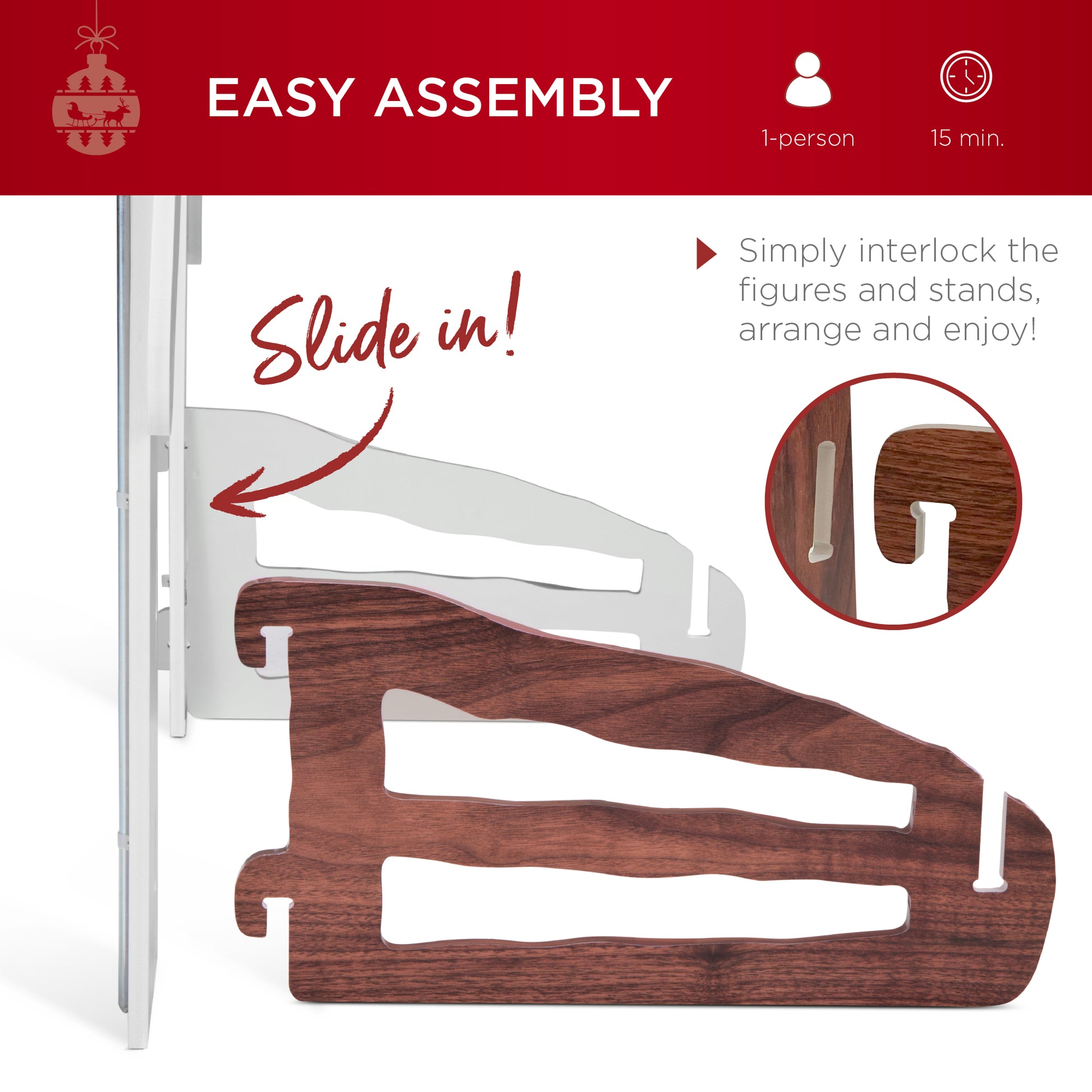 Christmas Nativity Scene Yard Decoration w/ Water Resistant PVC