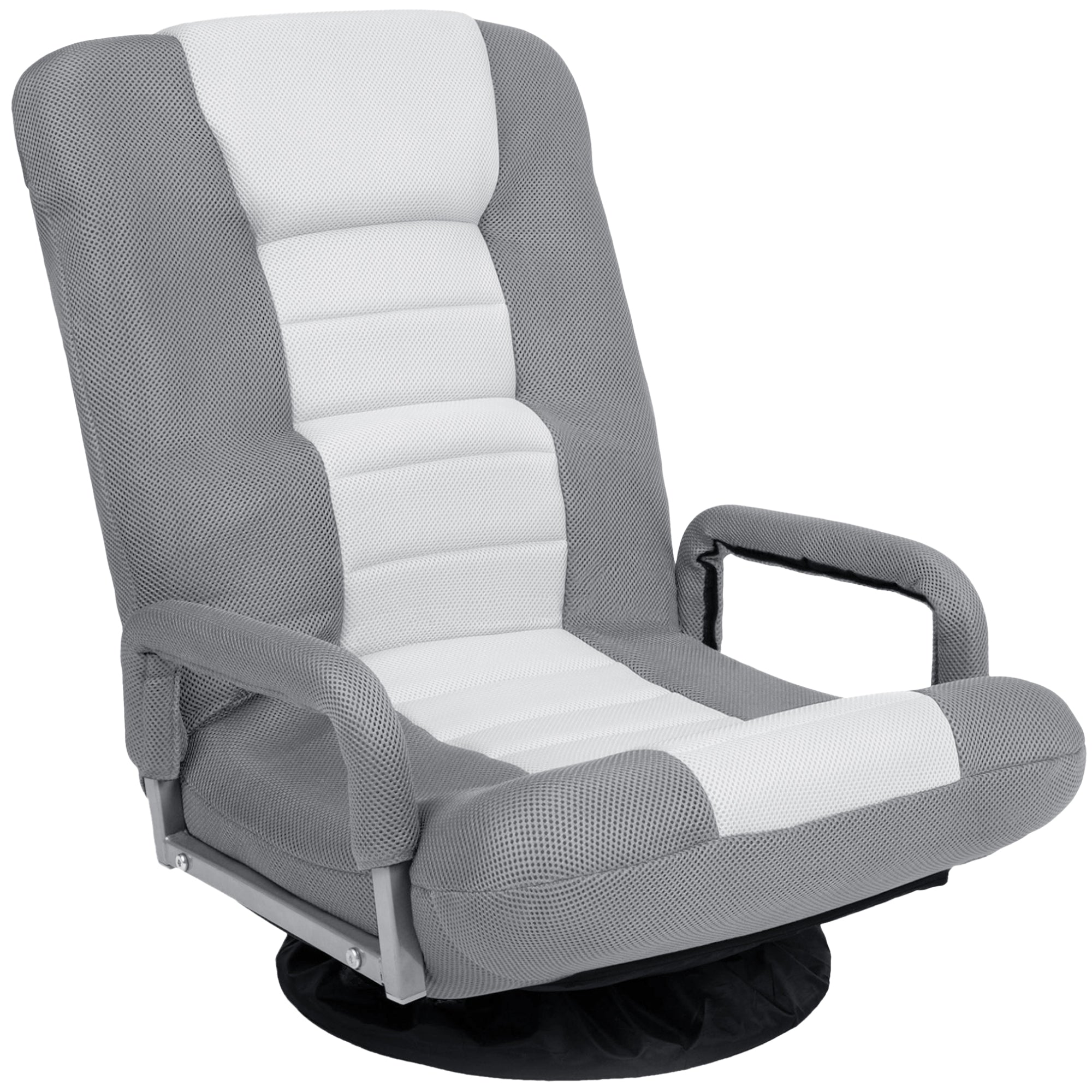 Gaming Floor Chair w/ 360-Degree Swivel, Armrest, Adjustable Backrest