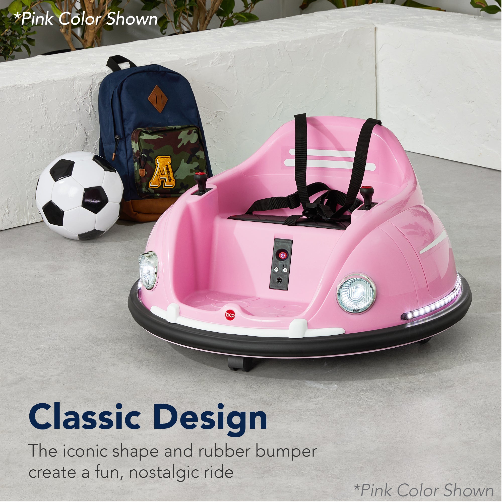 カーズ★自動乗用★6V 6V Kids Ride On Bumper Car Toy w/ Remote, Harness, Lights, 360