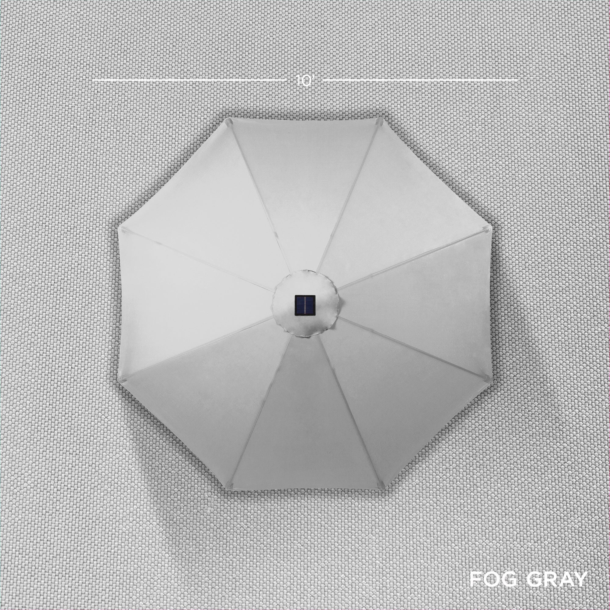 Solar LED Lighted Patio Umbrella w/ Tilt Adjustment, UV-Resistant - 10ft