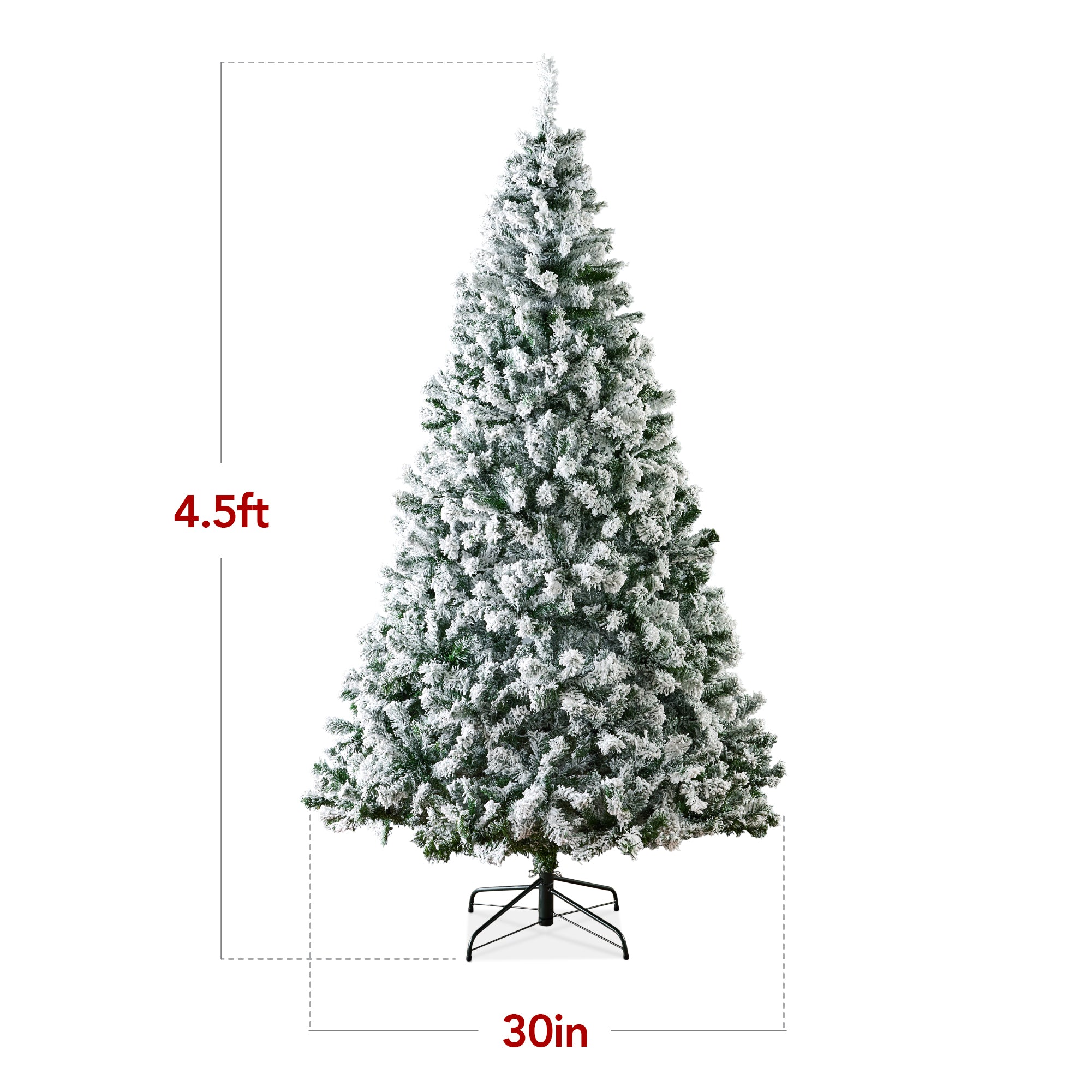 Purchases 4.5ft. Unlit Flocked Pencil Artificial Christmas Tree