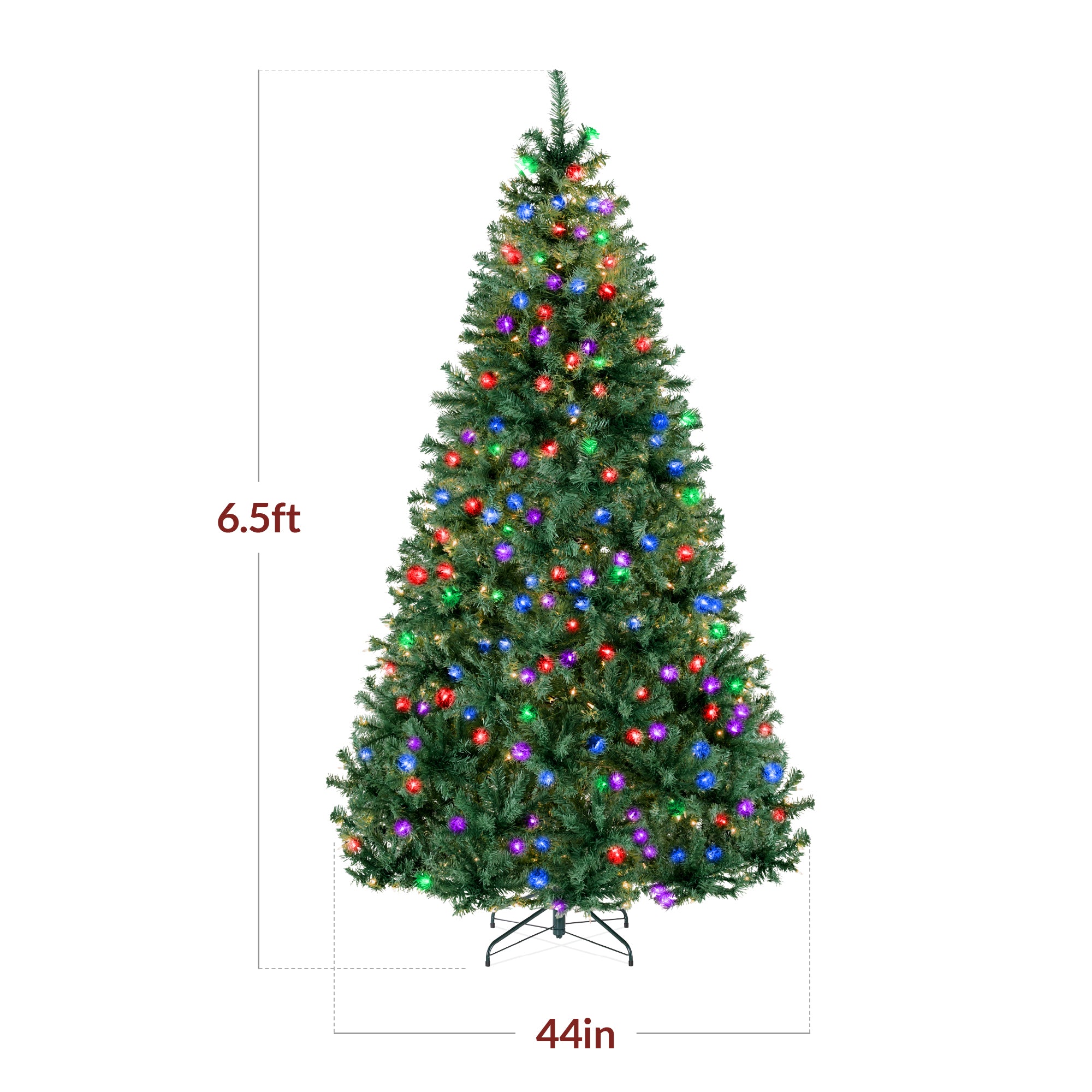 Premium Artificial Pre-Lit Pine Christmas Tree - Thumbnail 4
