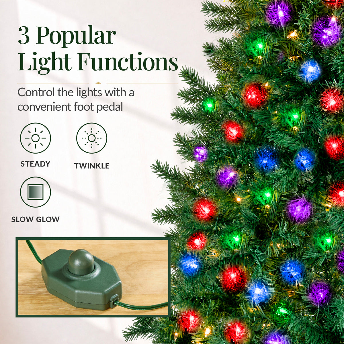 Artificial Christmas Tree with Viral Twinkling Lights, PreLit Holiday Pine