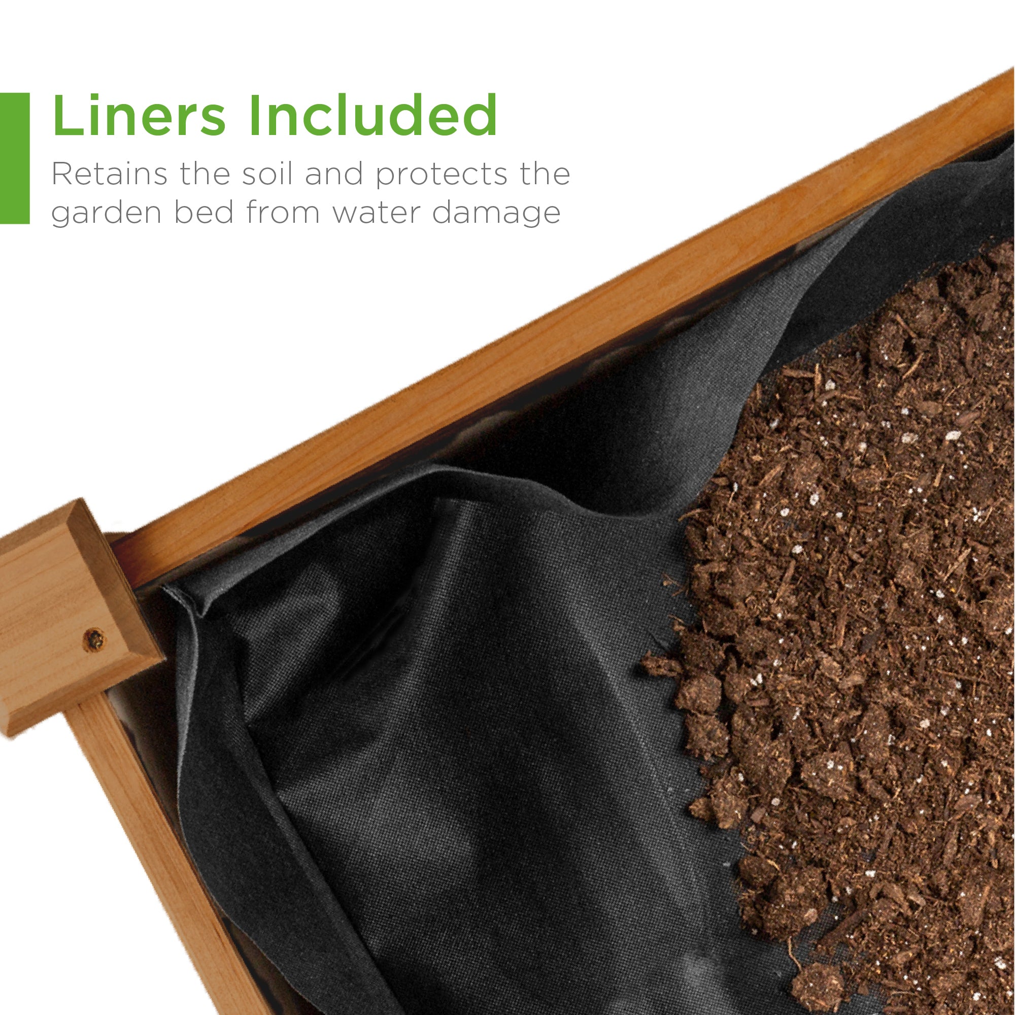 Mobile Raised Garden Bed Elevated Planter w/ Wheels, Shelf - 48x24x32in