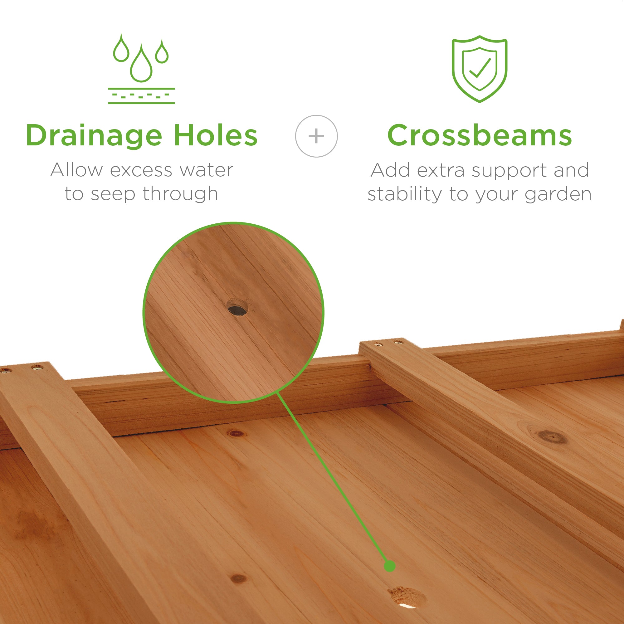 Mobile Raised Garden Bed Elevated Planter w/ Wheels, Shelf - 48x24x32in