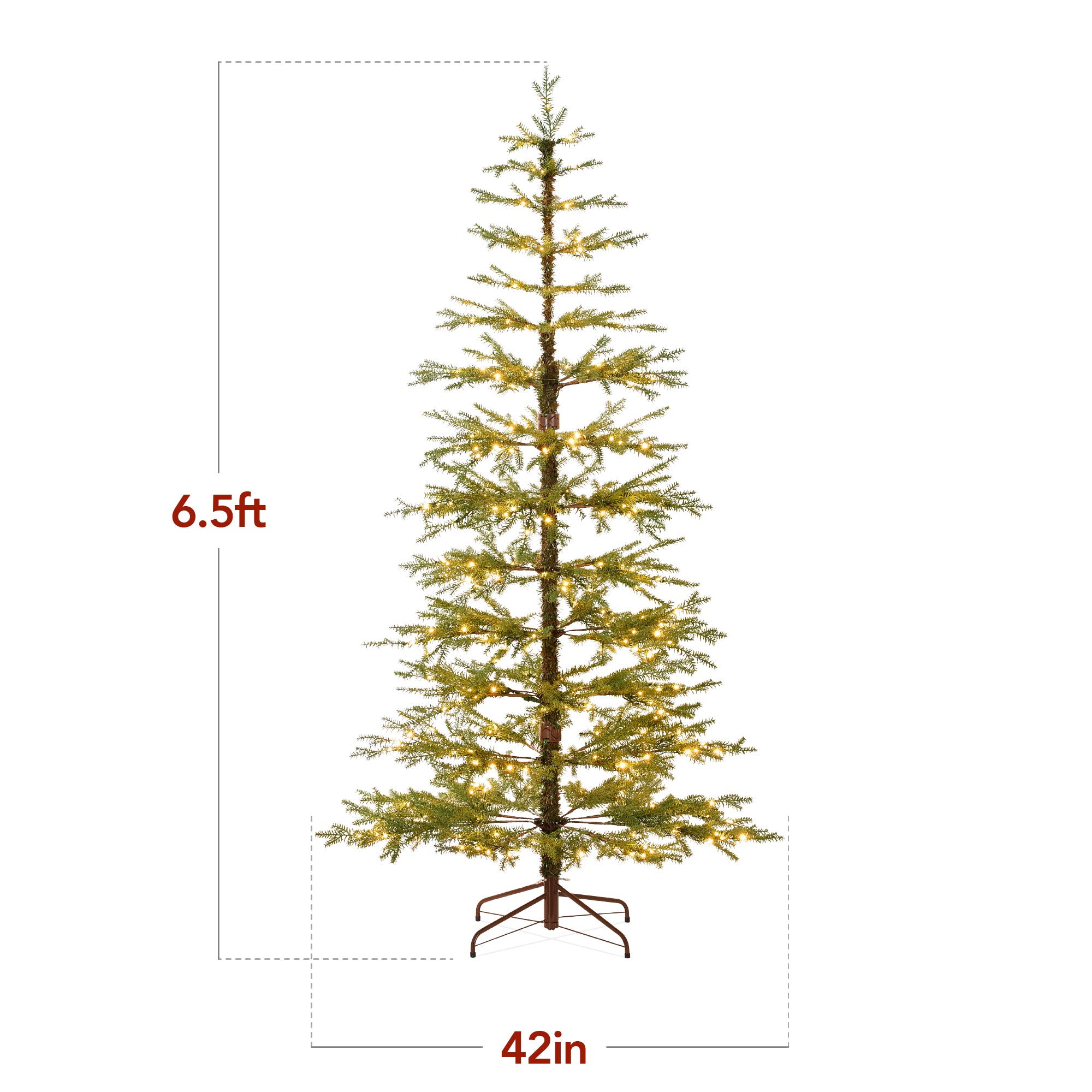 Pre-Lit Sparse Christmas Tree w/ 2-in-1 LED Lights, Cordless Connection