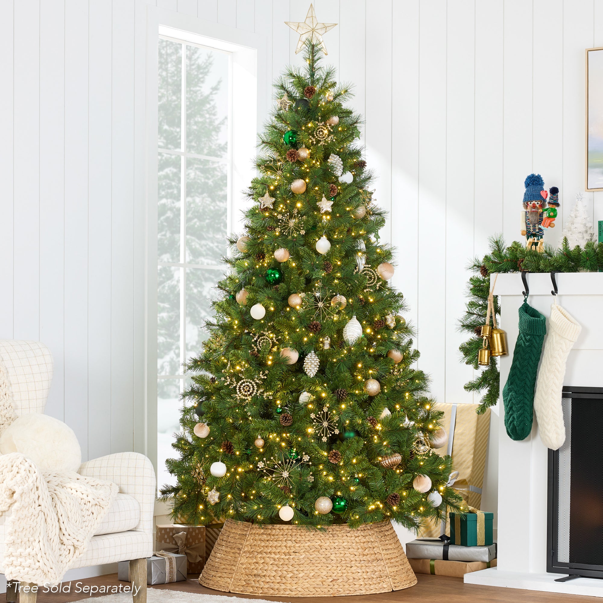 Woven Hyacinth Christmas Holiday Tree Collar - 24in – Best Choice