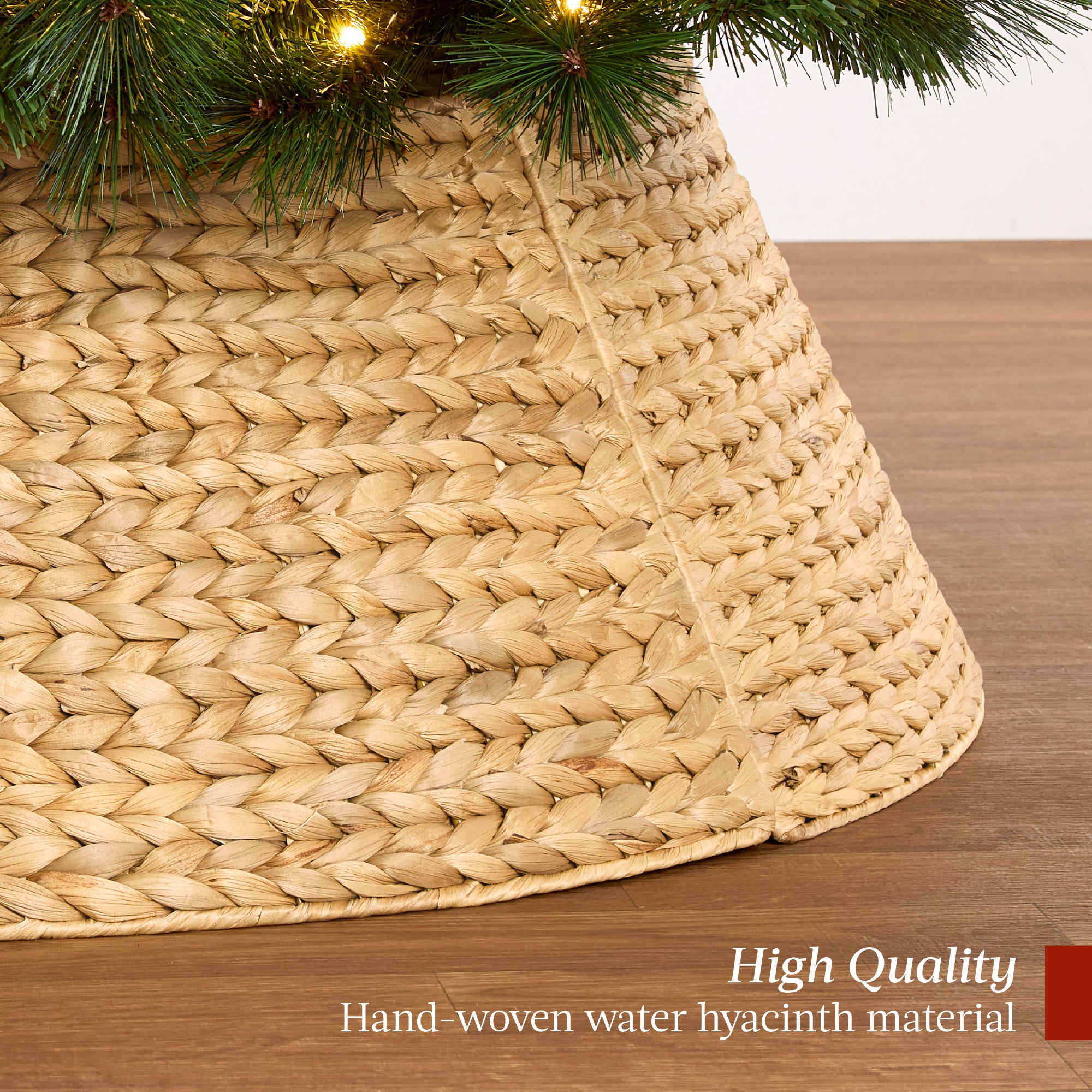 Woven Hyacinth Christmas Holiday Tree Collar - 24in – Best Choice