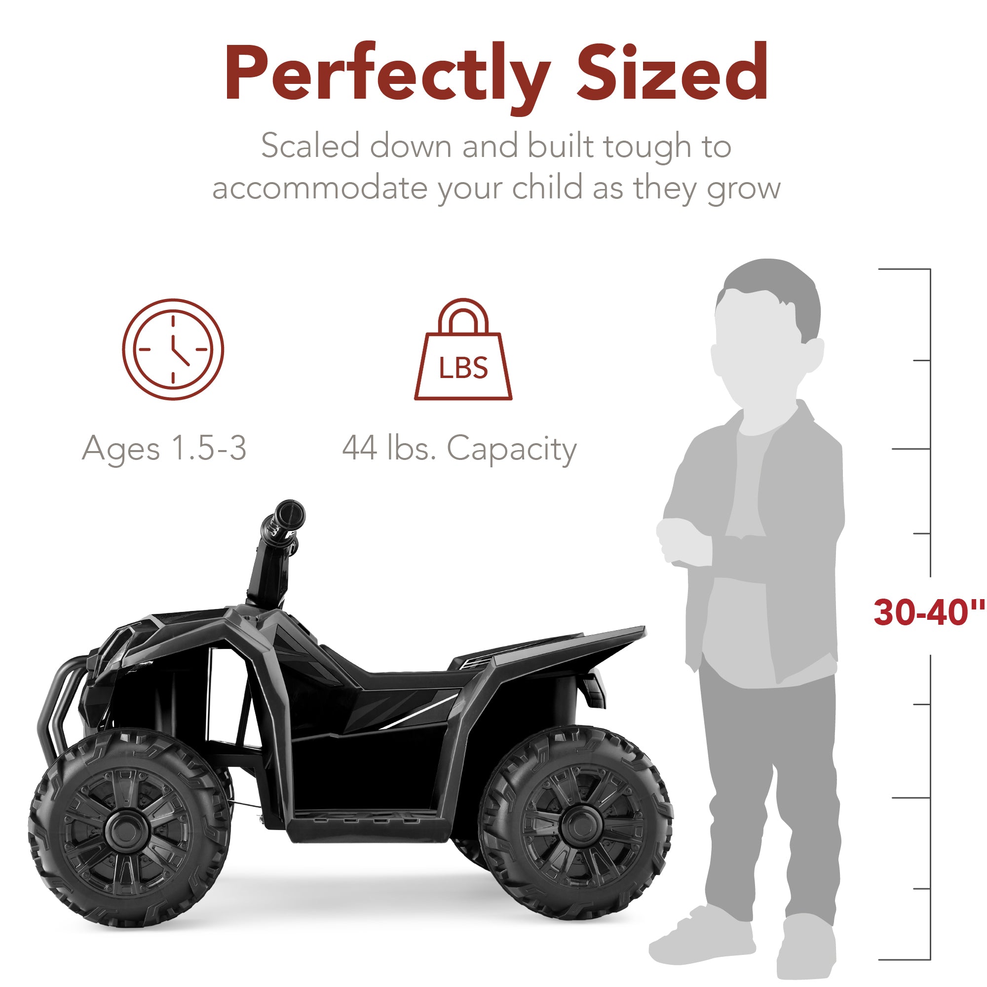 6V Kids Ride-On 4-Wheeler Quad ATV Car w/ 1.8mph Max Speed