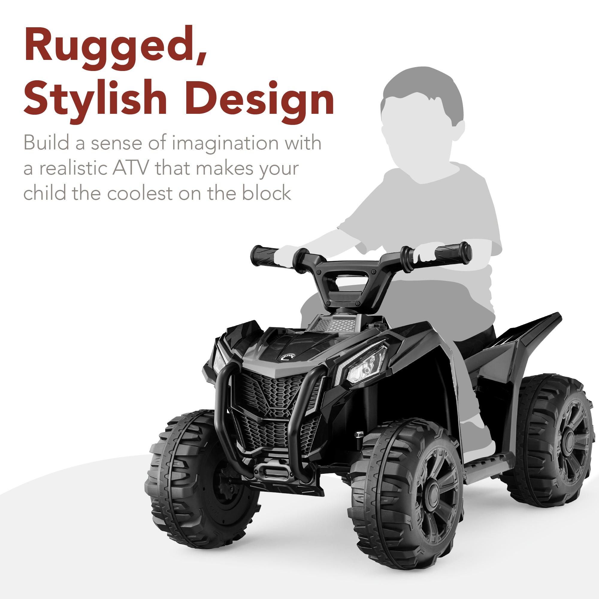 6V Kids Ride-On 4-Wheeler Quad ATV Car w/ 1.8mph Max Speed