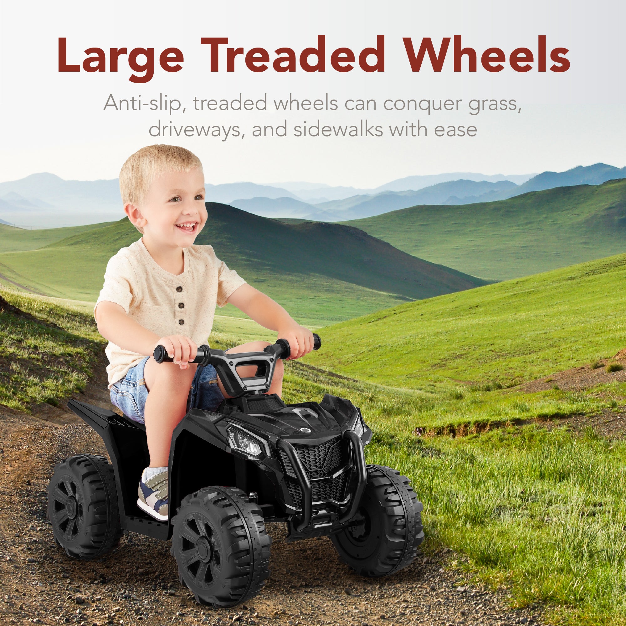 6V Kids Ride-On 4-Wheeler Quad ATV Car w/ 1.8mph Max Speed