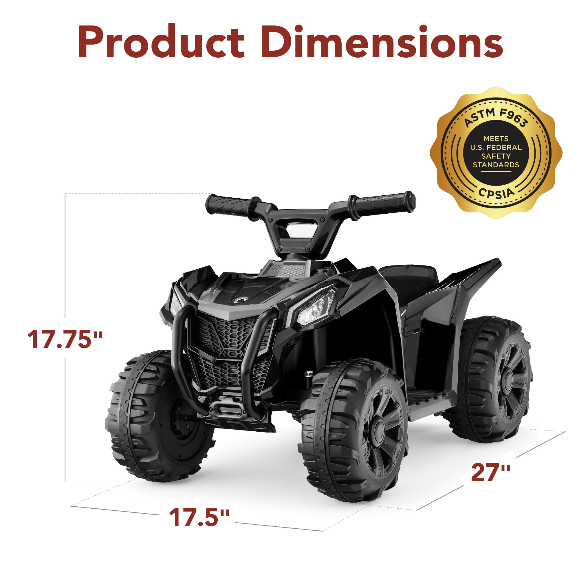 6V Kids Ride-On 4-Wheeler Quad ATV Car w/ 1.8mph Max Speed