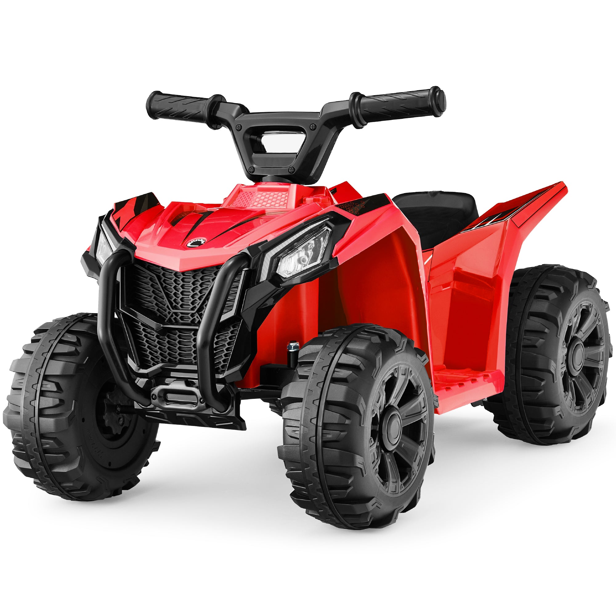 6V Kids Ride-On 4-Wheeler Quad ATV Car w/ 1.8mph Max Speed, Treaded Ti ...