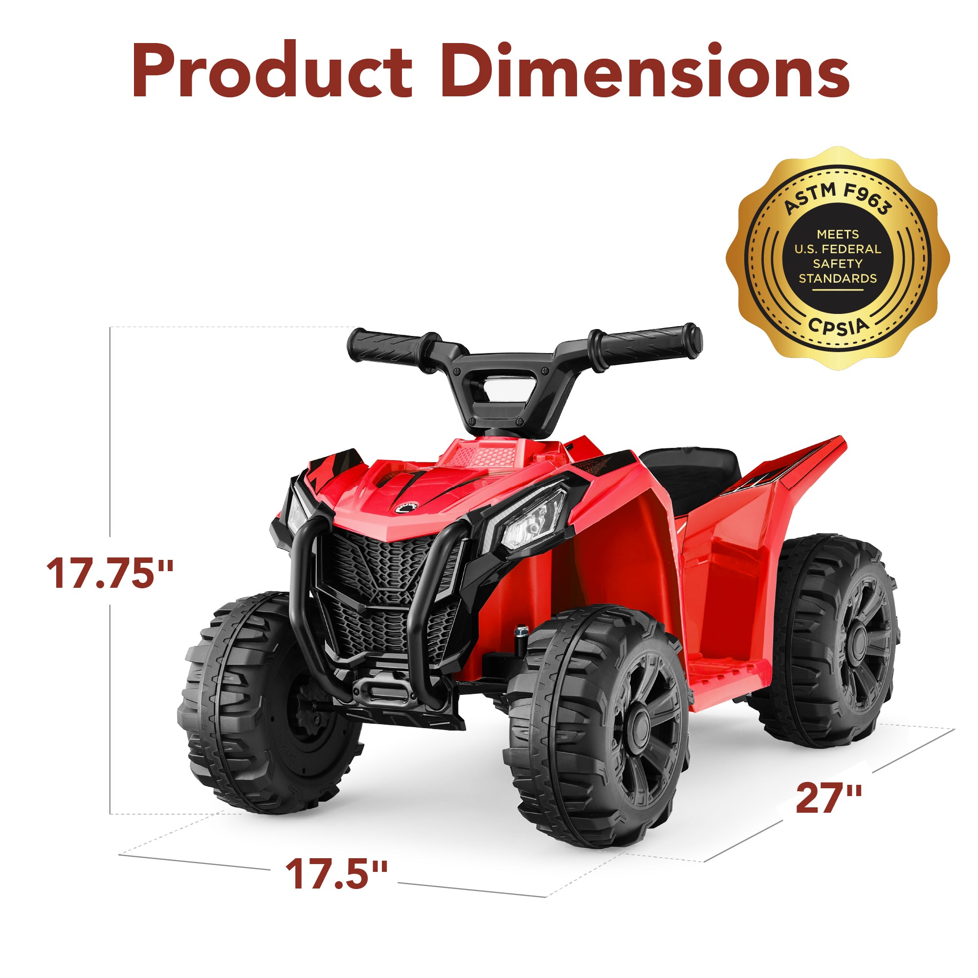 6V Kids Ride-On 4-Wheeler Quad ATV Car w/ 1.8mph Max Speed