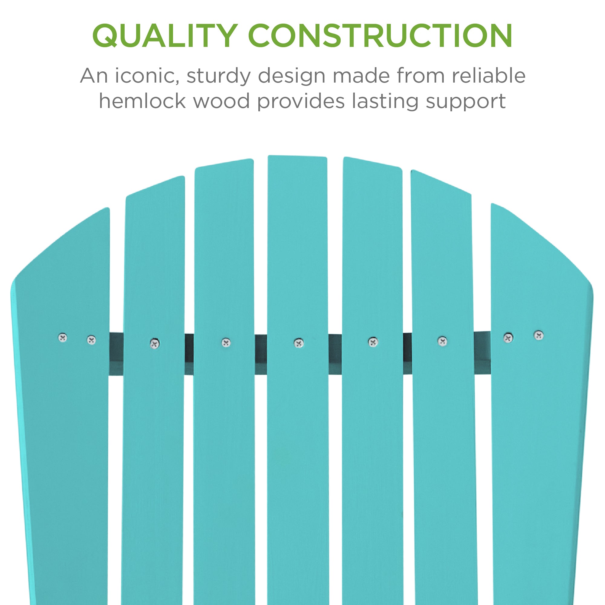 Folding Wooden Adirondack Chair, Accent Furniture w/ Natural Woodgrain