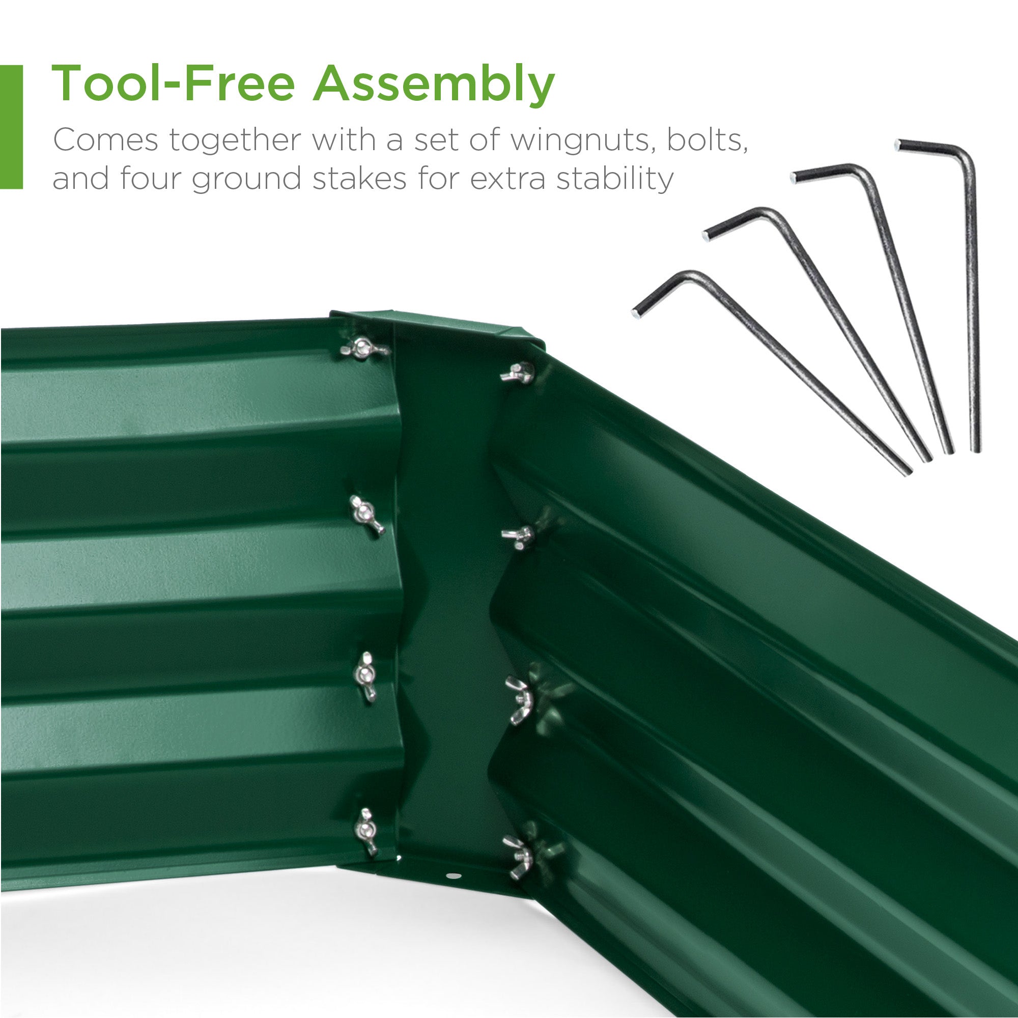 Outdoor Metal Raised Garden Bed for Vegetables, Flowers, Herbs
