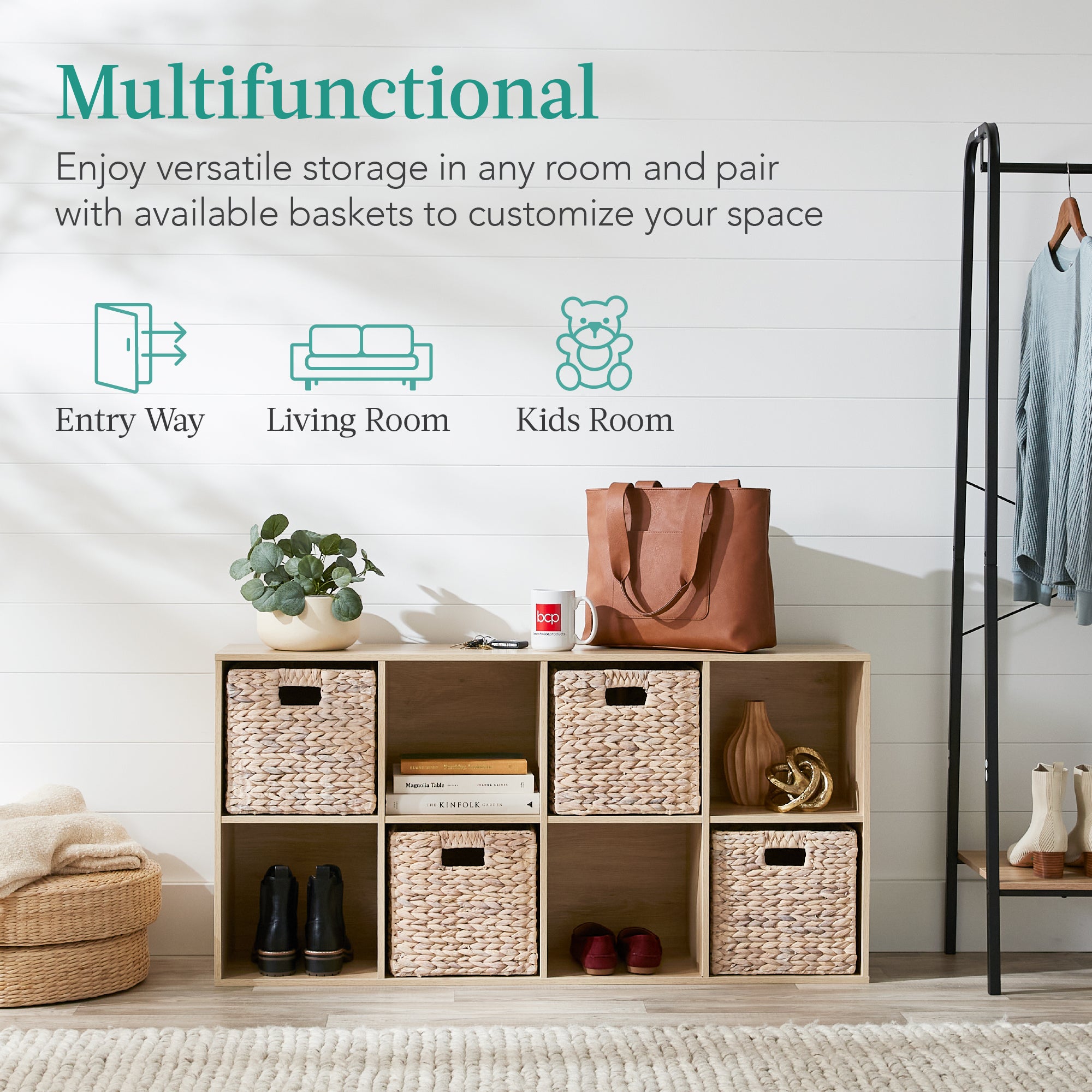 Best Choice Products 8-Cube Storage Organizer - Thumbnail 4