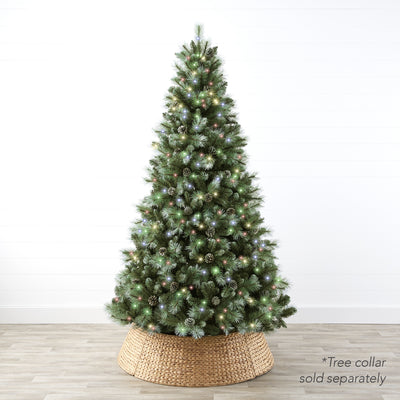 Pre-Lit Frosted Artificial Scotch Pine Christmas Tree w/ Metal Stand – Best  Choice Products