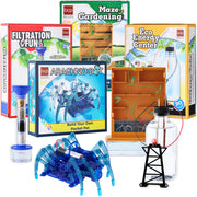 Kids 4-in-1 Science Kit, STEM & STEAM DIY Maze, Water, Spider, Battery Set