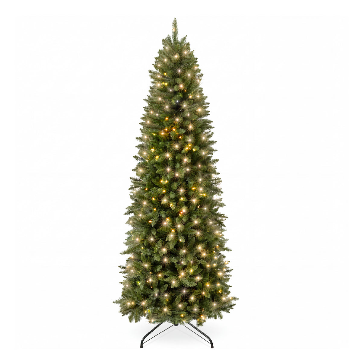 Artificial Pencil Christmas Tree with Viral Twinkling Lights, PreLit Spruce