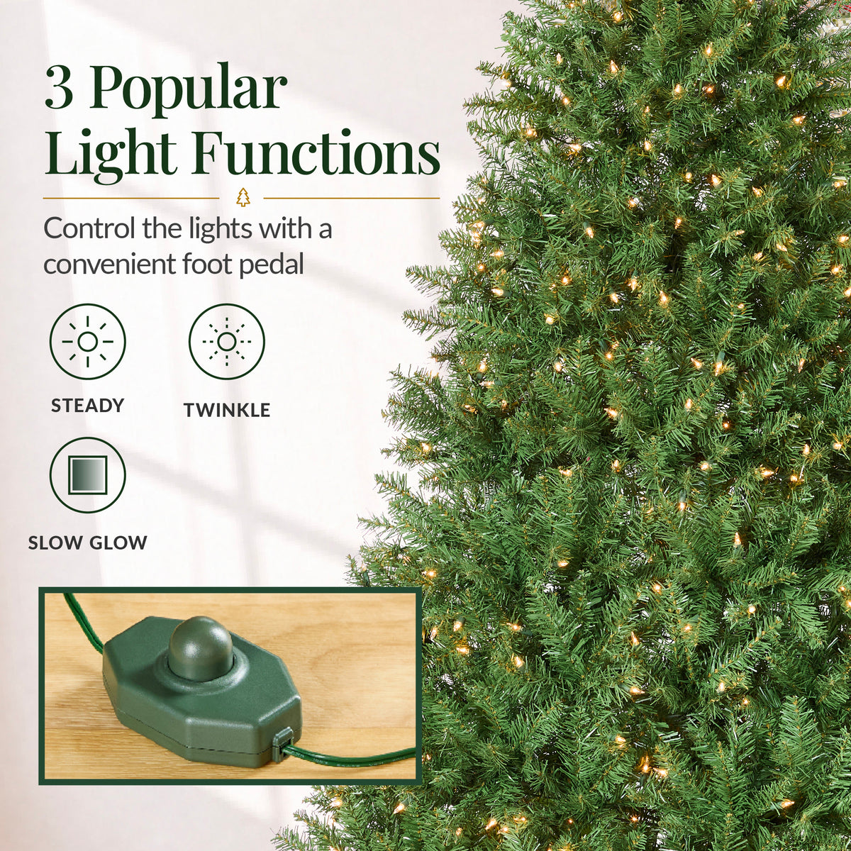 Artificial Christmas Tree Pre-lit w/ Viral Twinkling Lights Douglas Fir