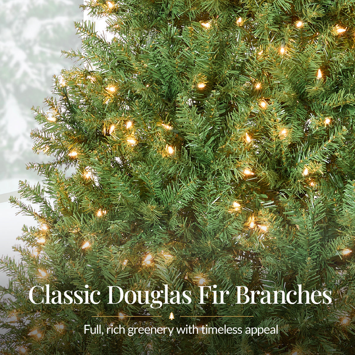 Artificial Christmas Tree Pre-lit w/ Viral Twinkling Lights Douglas Fir