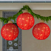3-Piece Hanging Pop-Up Ornaments Outdoor Christmas Decor, LED Lights