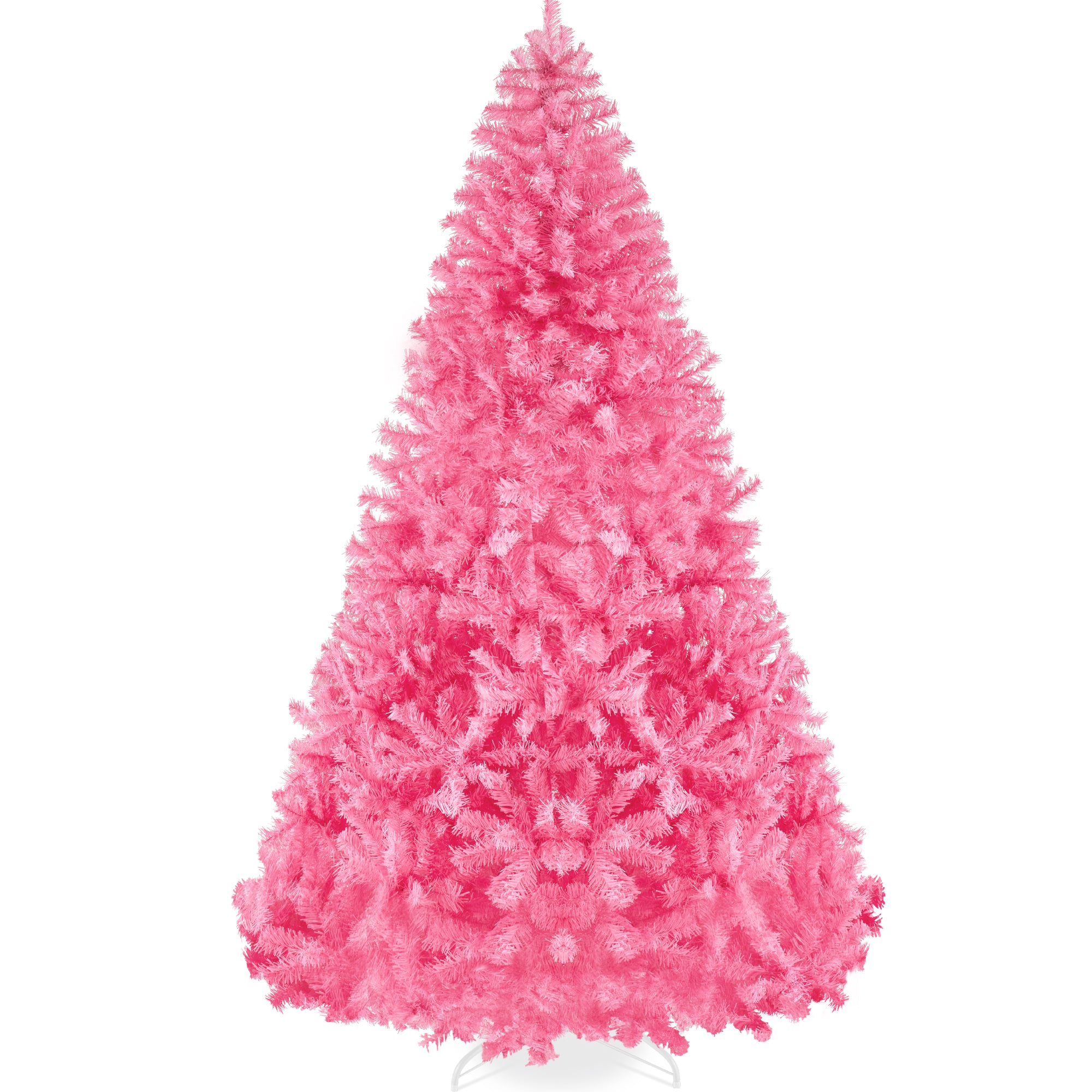 Pink Artificial Fir Christmas Tree w/ Foldable Stand | Best Choice Products