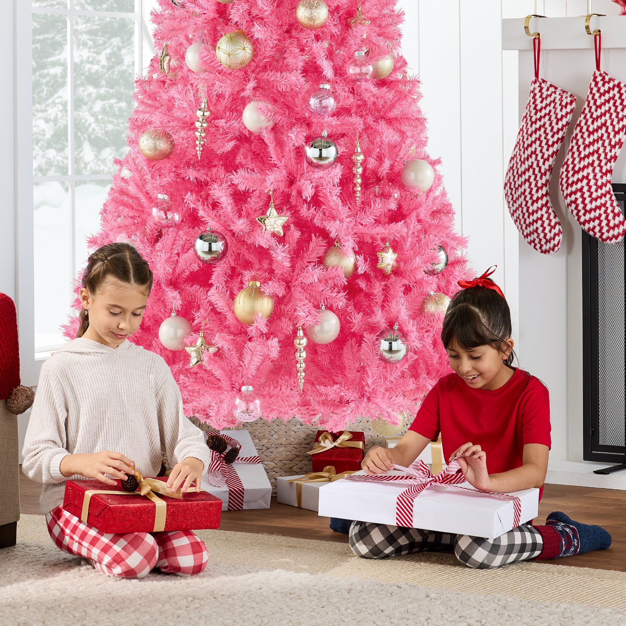 PINK CHRISTMAS アクリルターンスタンドセット BOA トレカ Pink Artificial Fir Christmas Tree w/ Foldable Stand | Best Choice