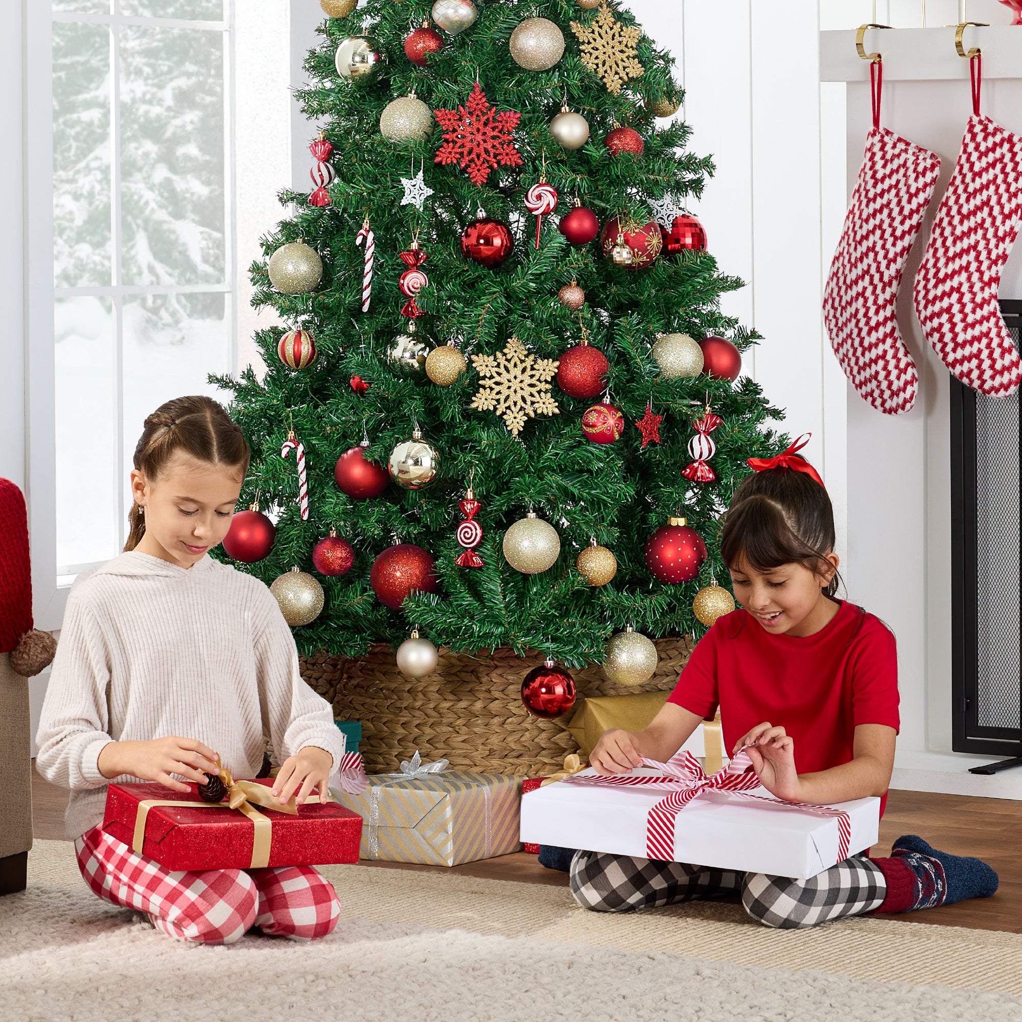 Premium Artificial Pine Christmas Tree, Foldable Metal Base | Best