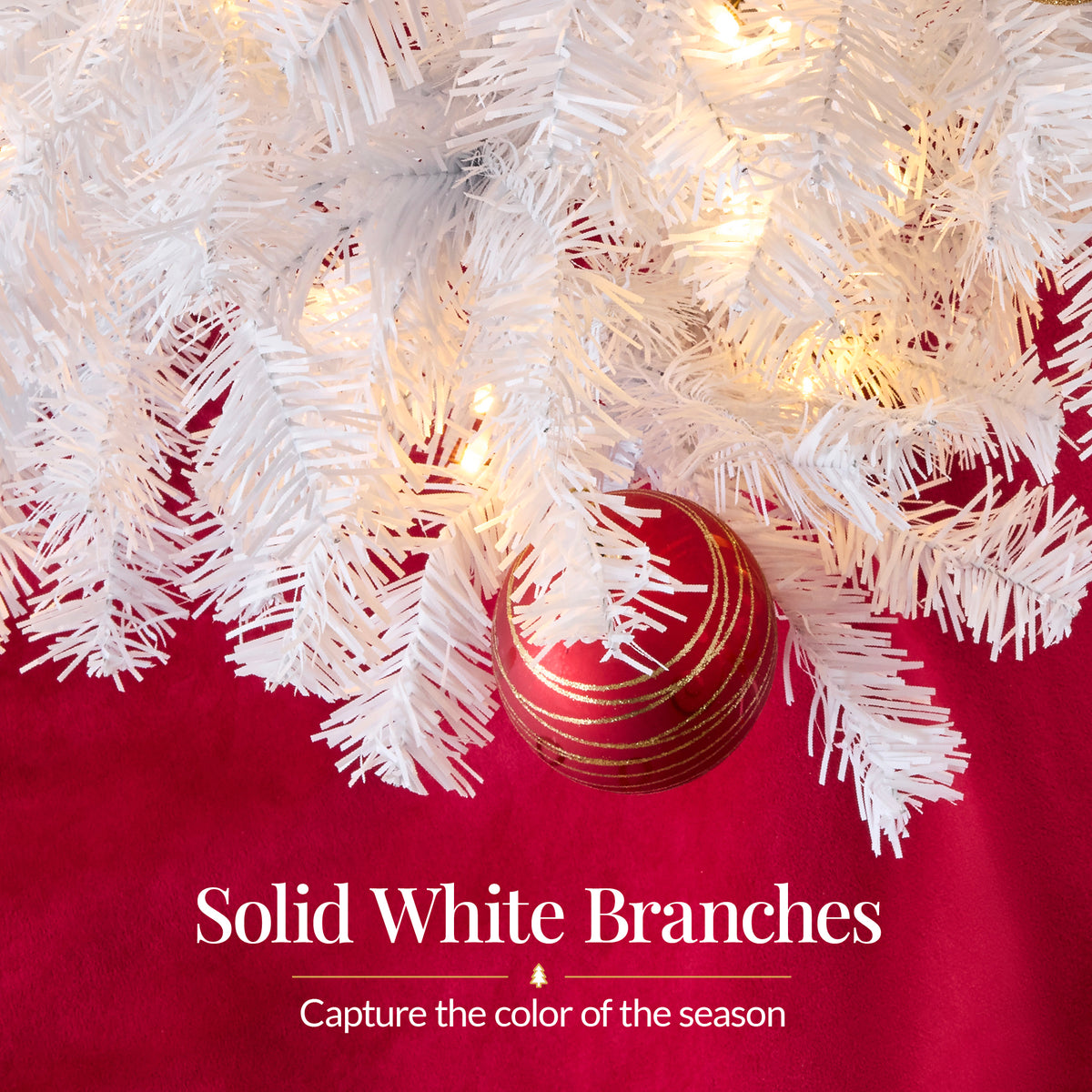 White Artificial Christmas Tree with Viral Twinkling Lights, Pre-Lit Pine