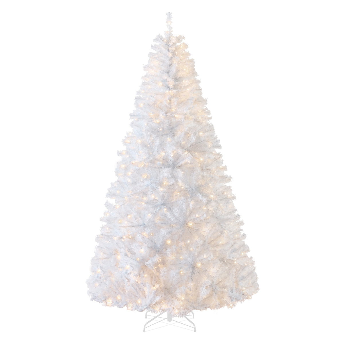 White Artificial Christmas Tree with Viral Twinkling Lights, Pre-Lit Pine