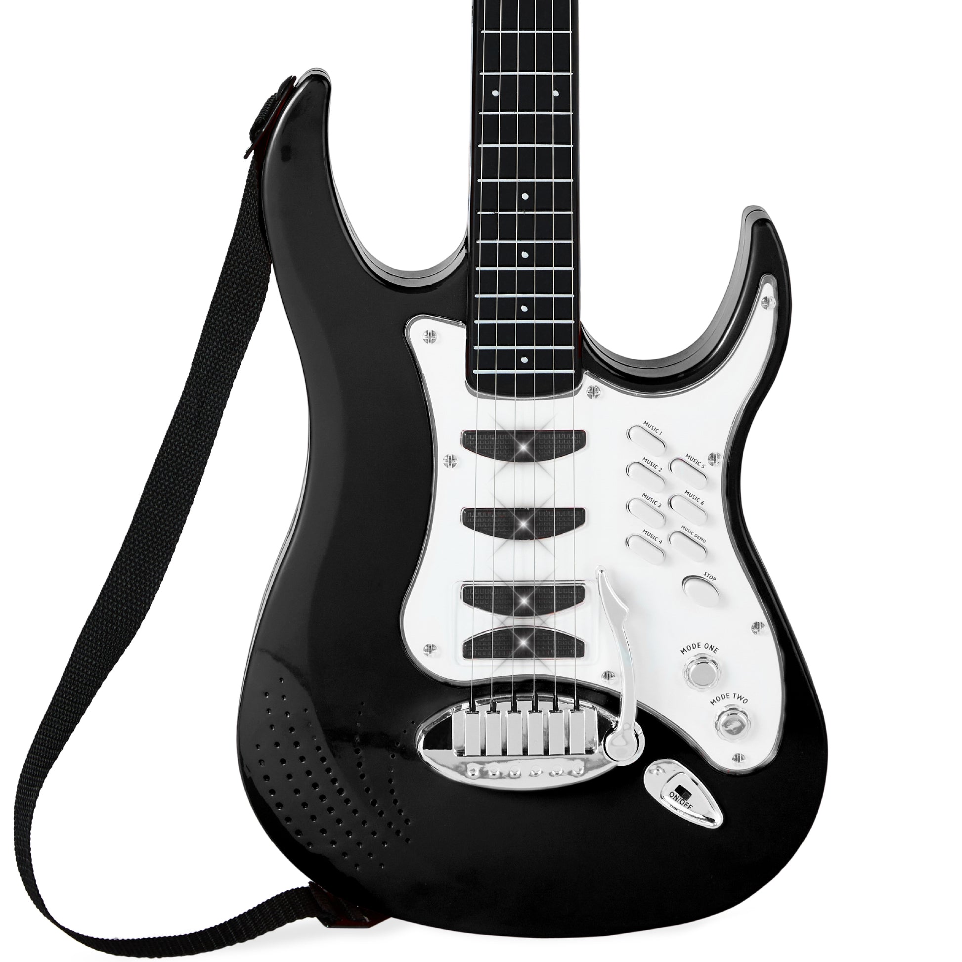 Kids Electric Guitar Toy Play Set w/ 6 Songs, Microphone, Amp