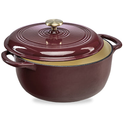 Enameled Cast Iron Dutch Oven – 5qt Dutch Oven Pot with Lid and