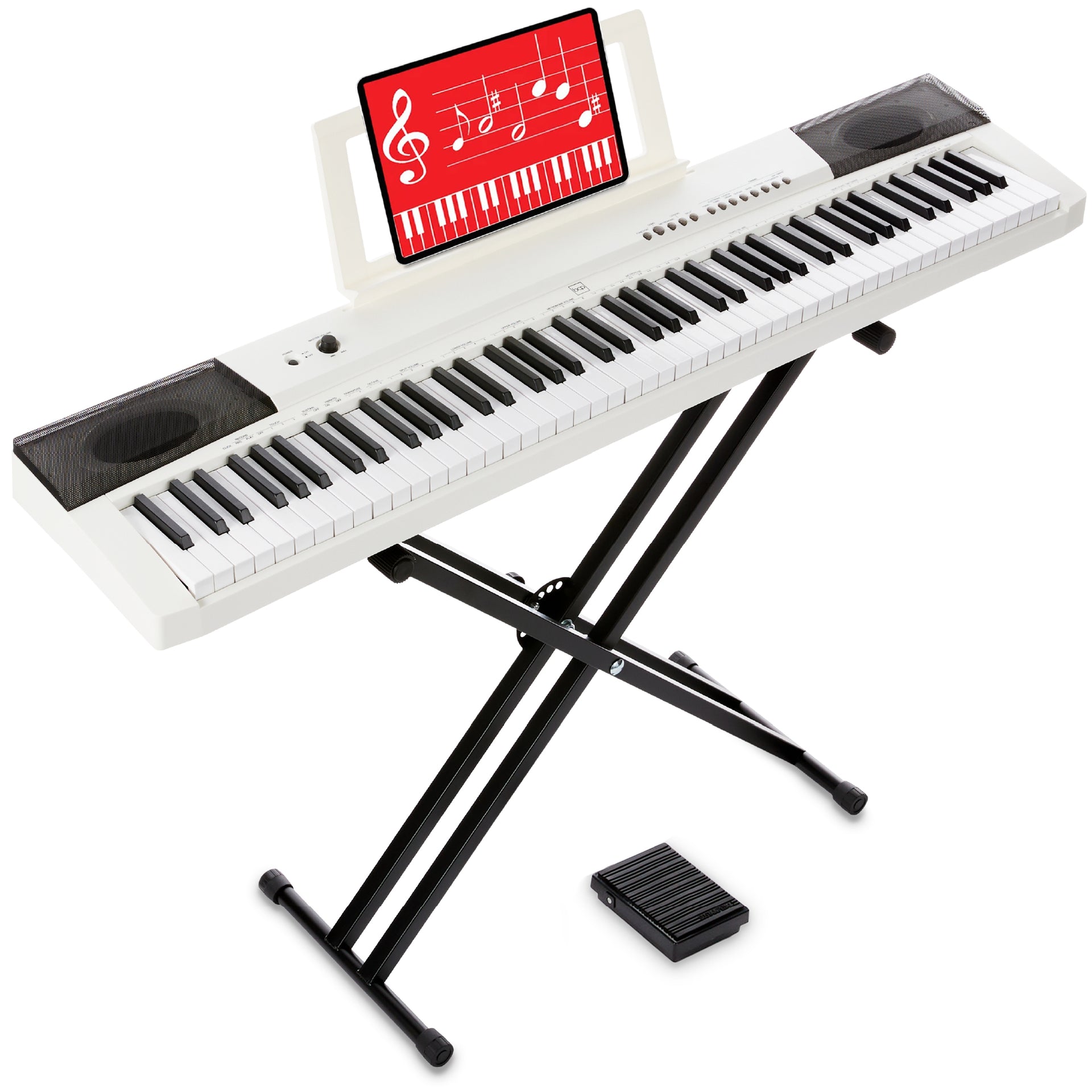 88 Key Digital Piano Set w Semi Weighted Keys Stand Sustain Pedal