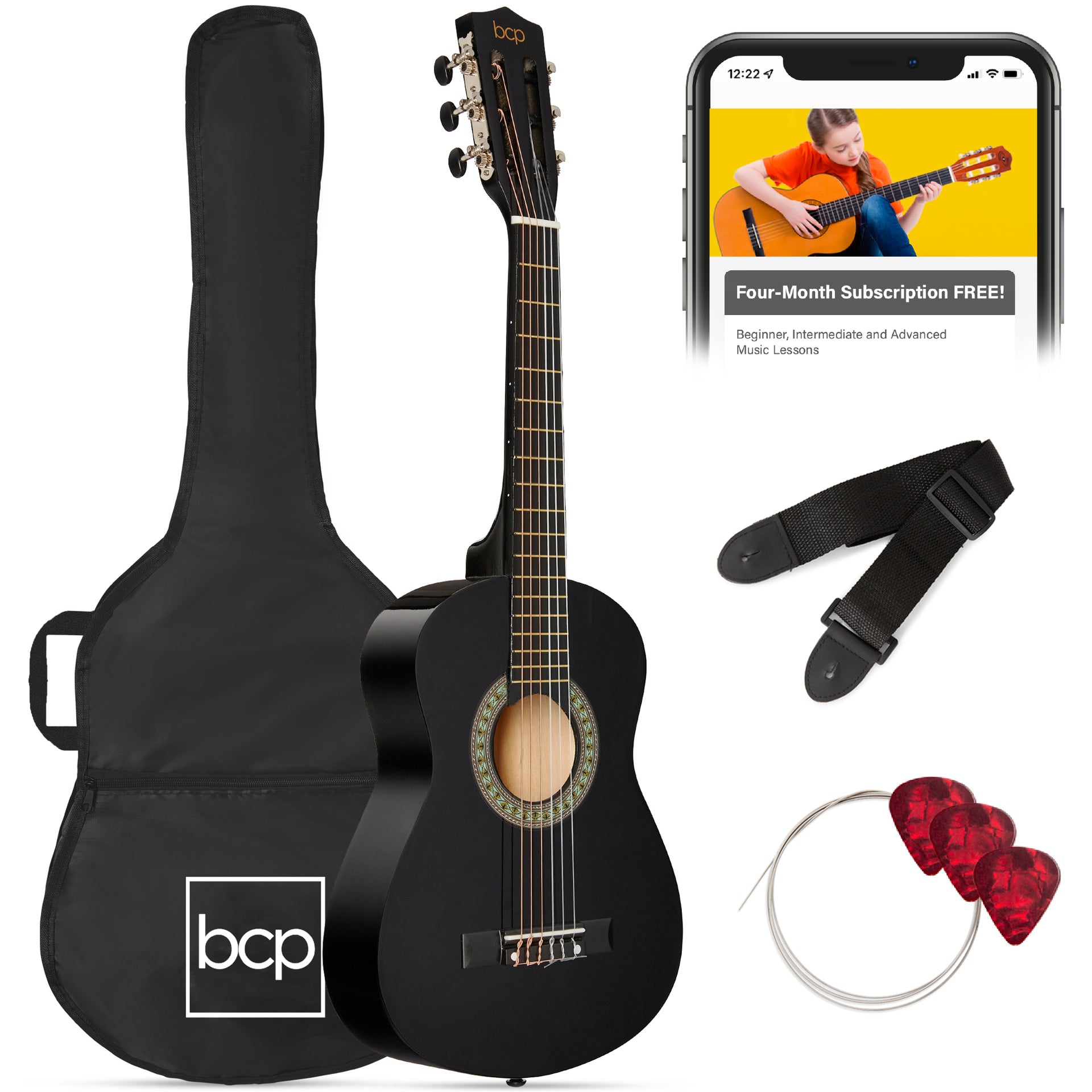 music gear 4 Best Choice Products 30in Kids Acoustic Guitar Beginner Starter Kit w/ Strap, Case, Strings