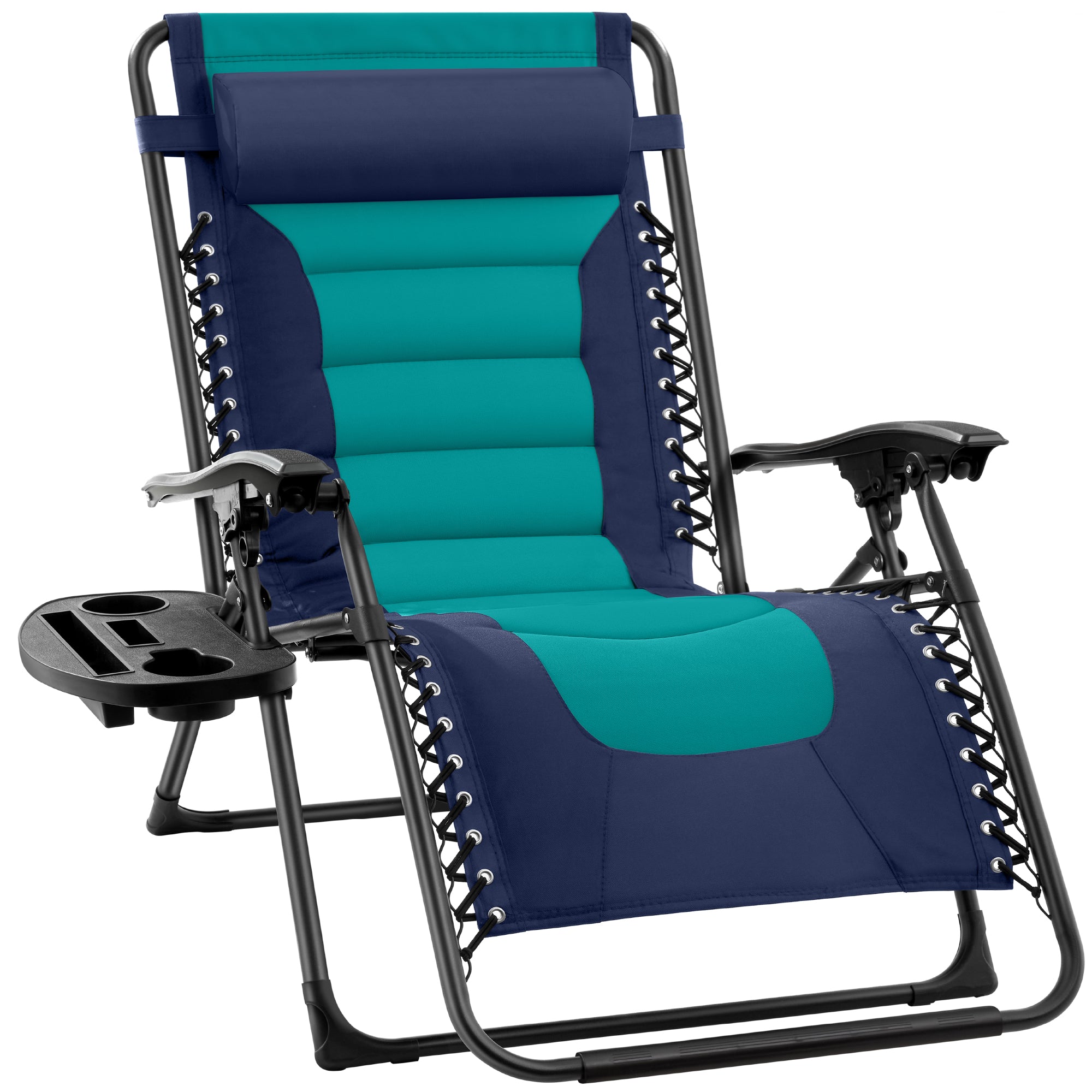 Oversized Padded Zero Gravity Chair, Folding Recliner w/ Headrest