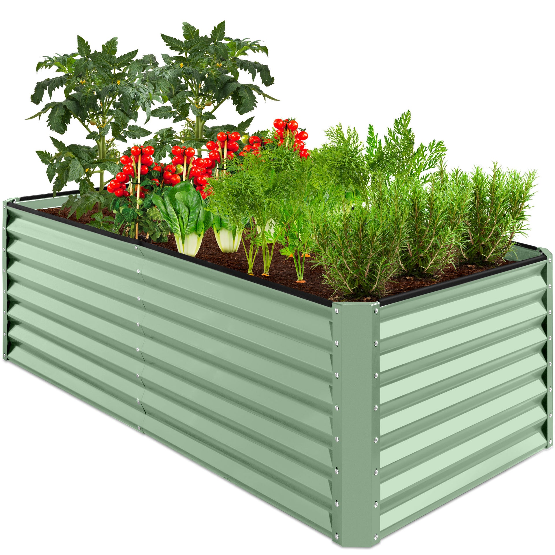 indoor planting beds Best Choice Products 6x3x2ft Outdoor Metal Raised Garden Bed, Planter Box for Vegetables, Flowers, Herbs