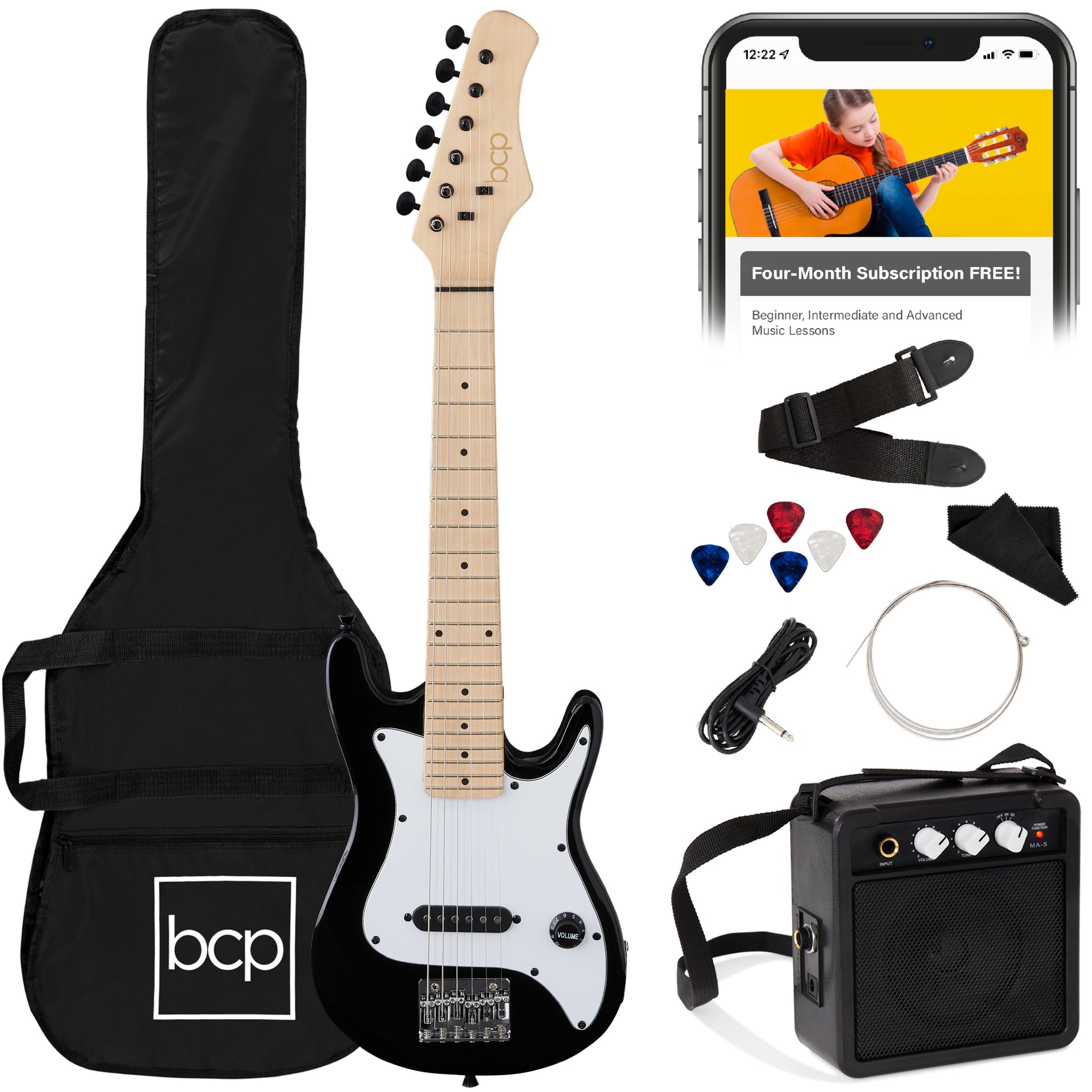 Kids Electric Guitar Beginner Starter Kit w/ 5W Amplifier 30 in