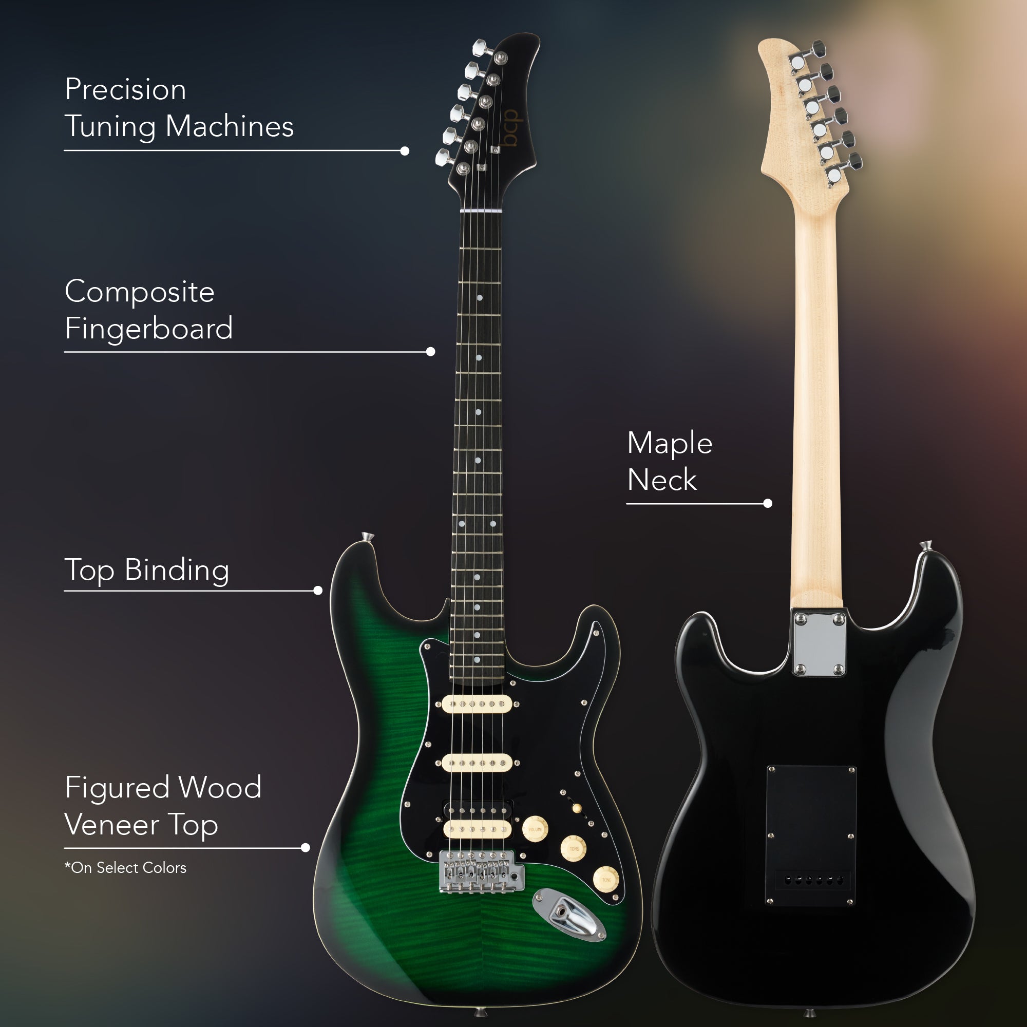 Beginner Electric Guitar Kit w/ Headphone Amp, Padded Gig Bag, Headphones