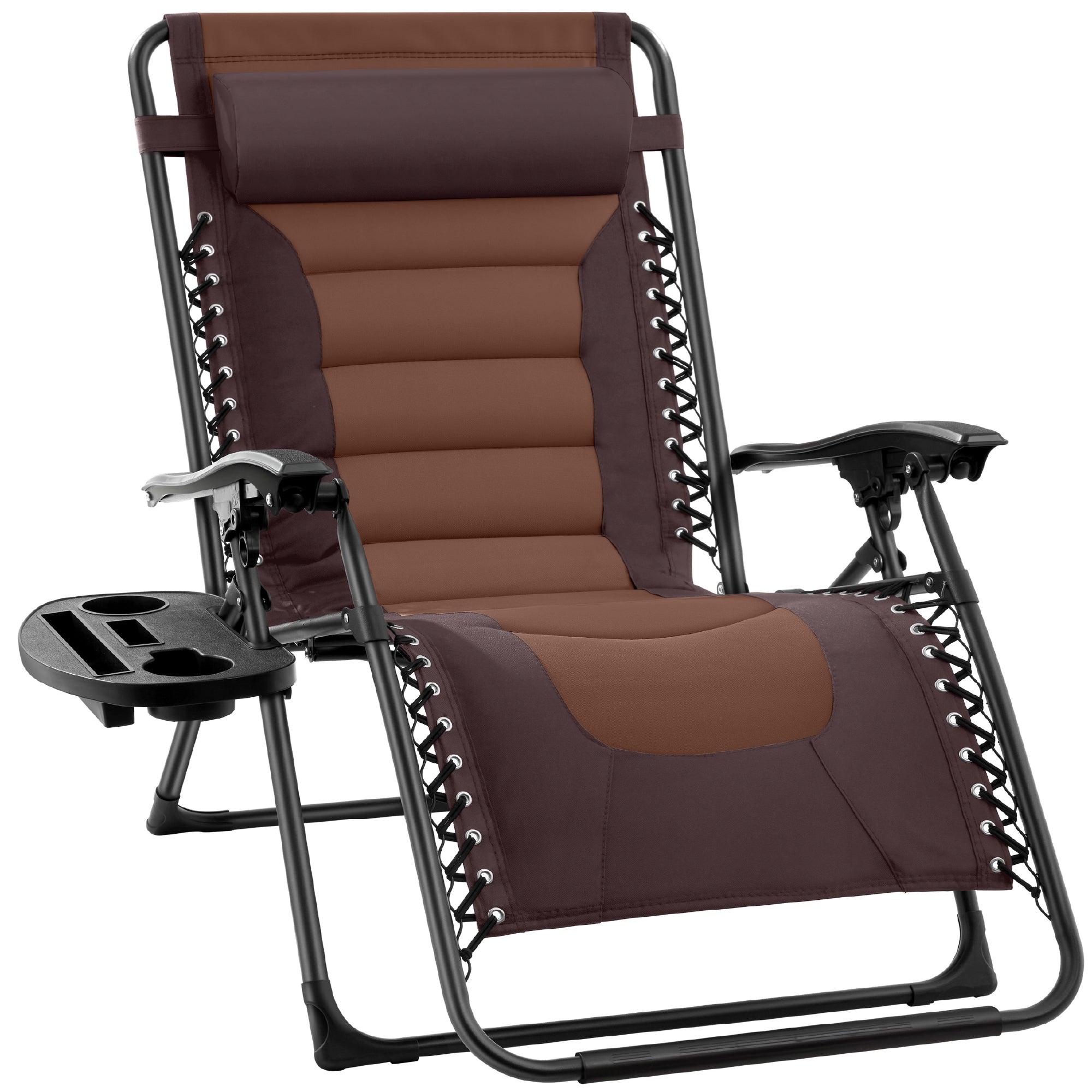 Oversized Padded Zero Gravity Chair, Folding Recliner w/ Headrest